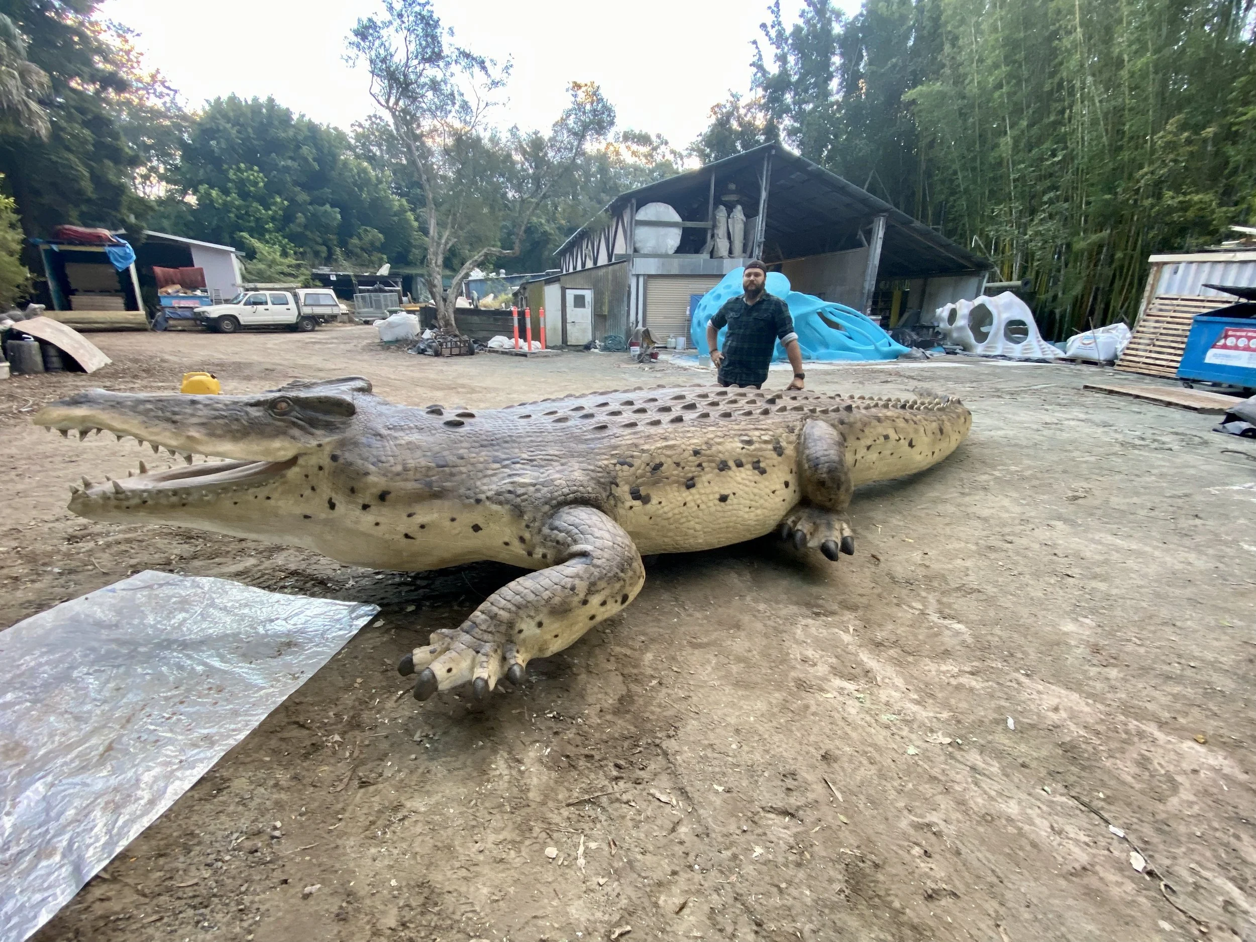 Crocodile painted by Matt Smidt at Natureworks Australia