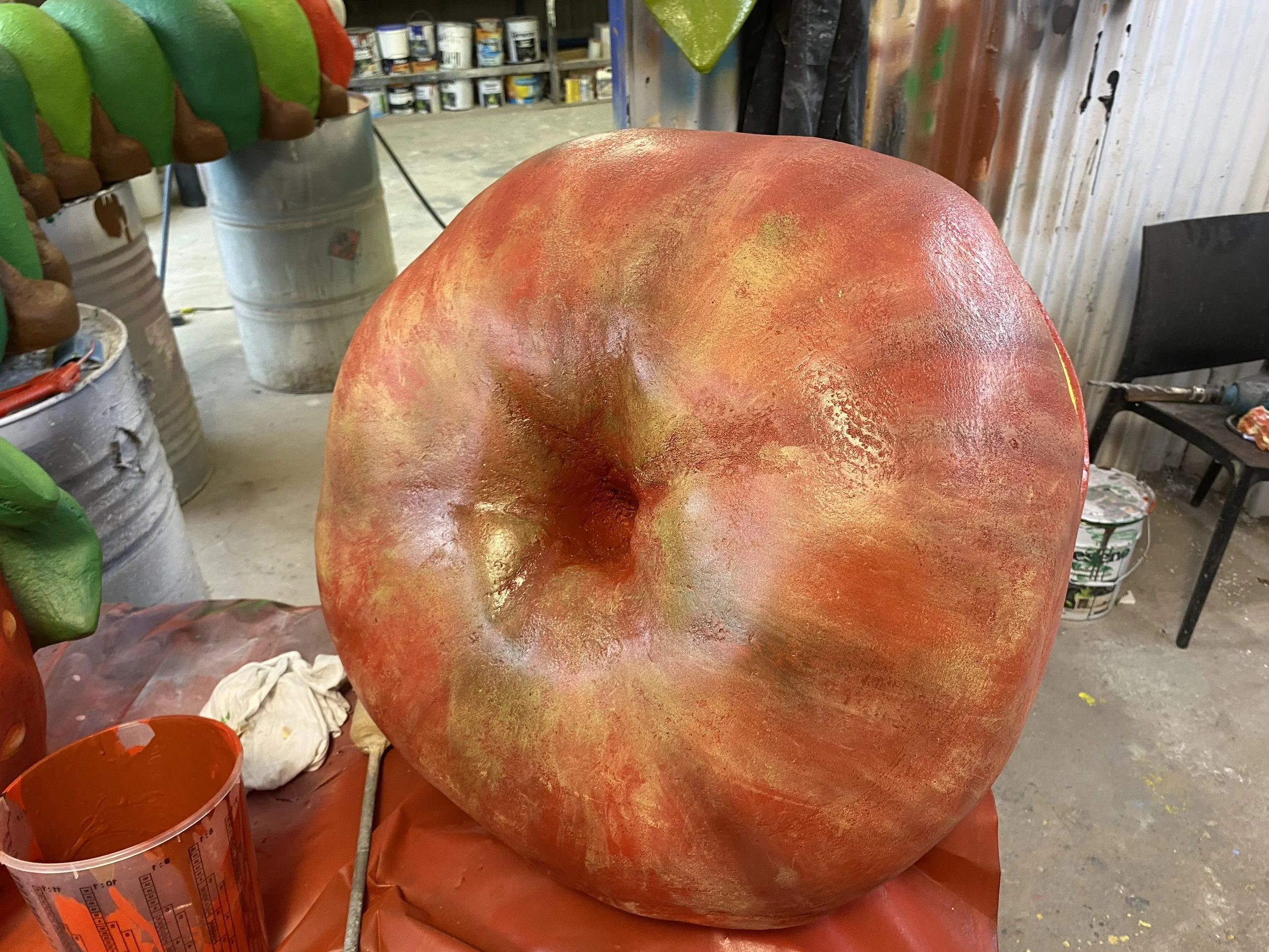 Apple painted by Matt Smidt at Natureworks Australia