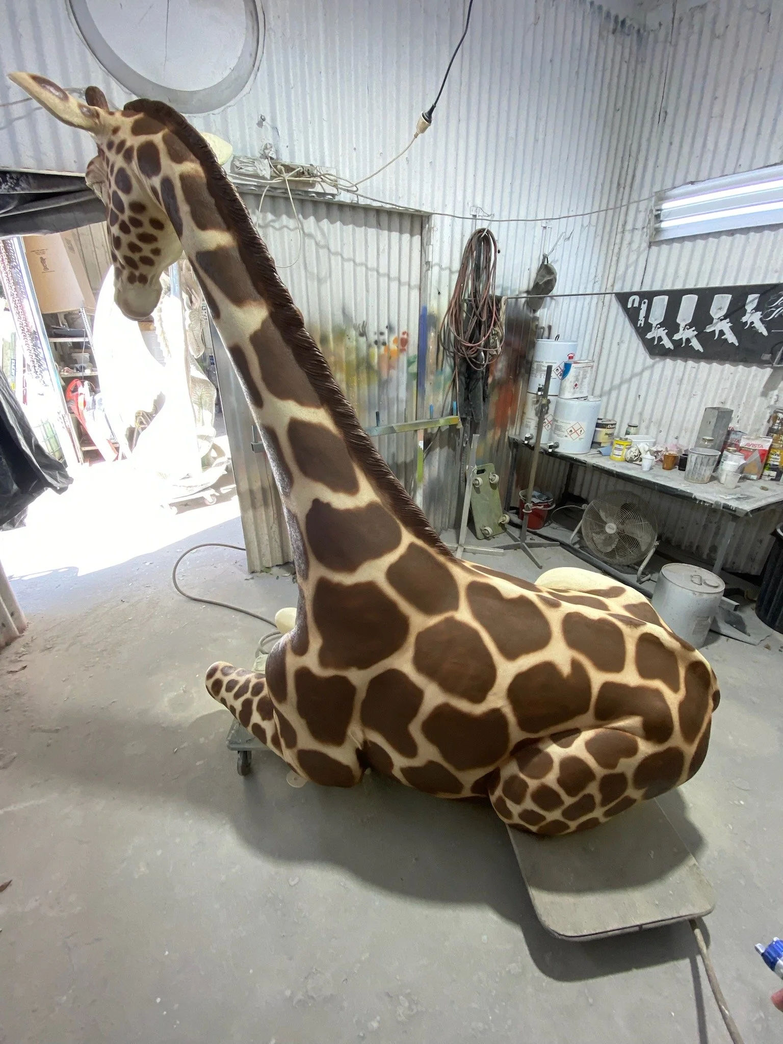 Giraffe painted by Matt Smidt at Natureworks Australia