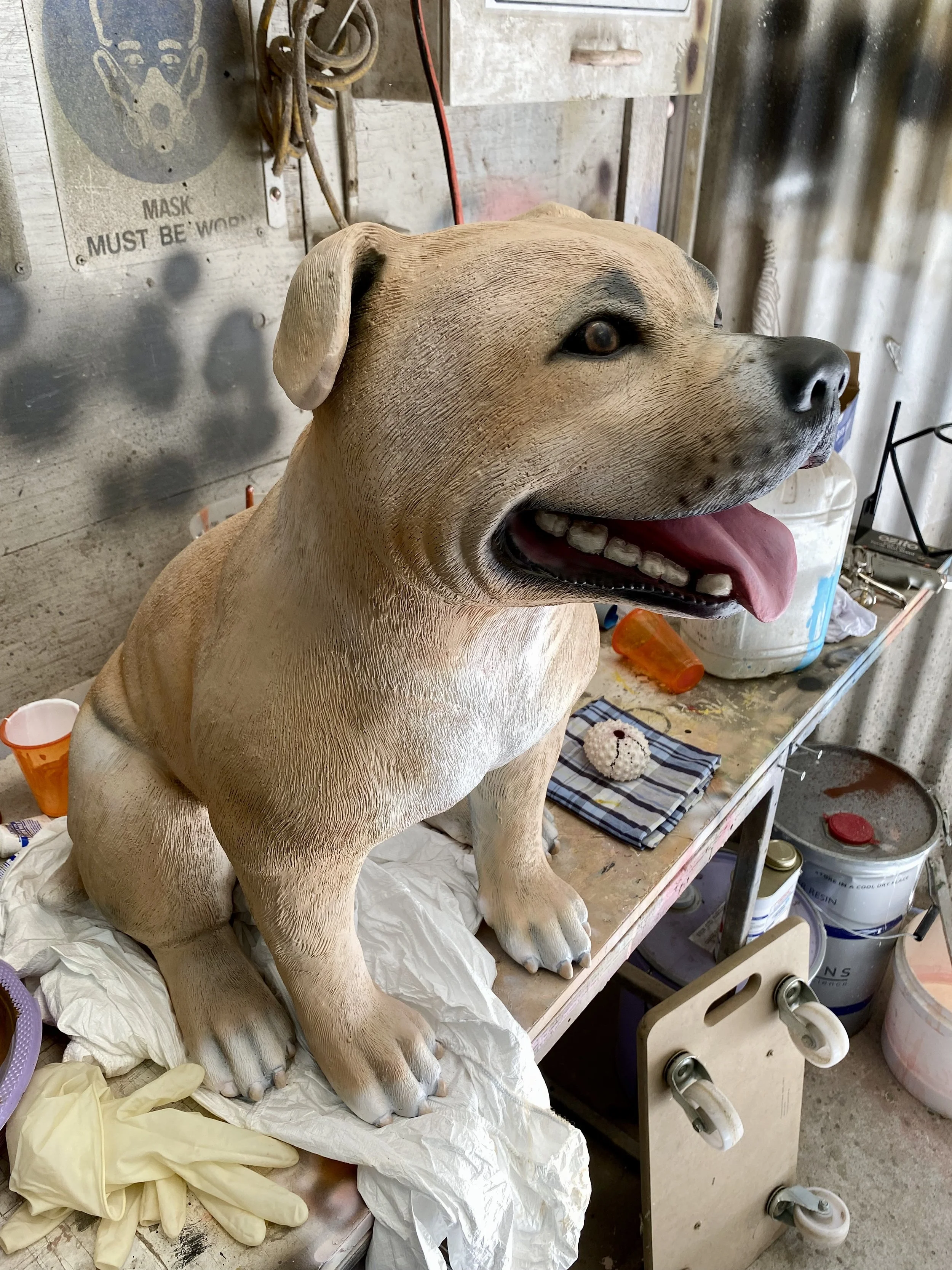 Staffy painted by Matt Smidt at Natureworks Australia