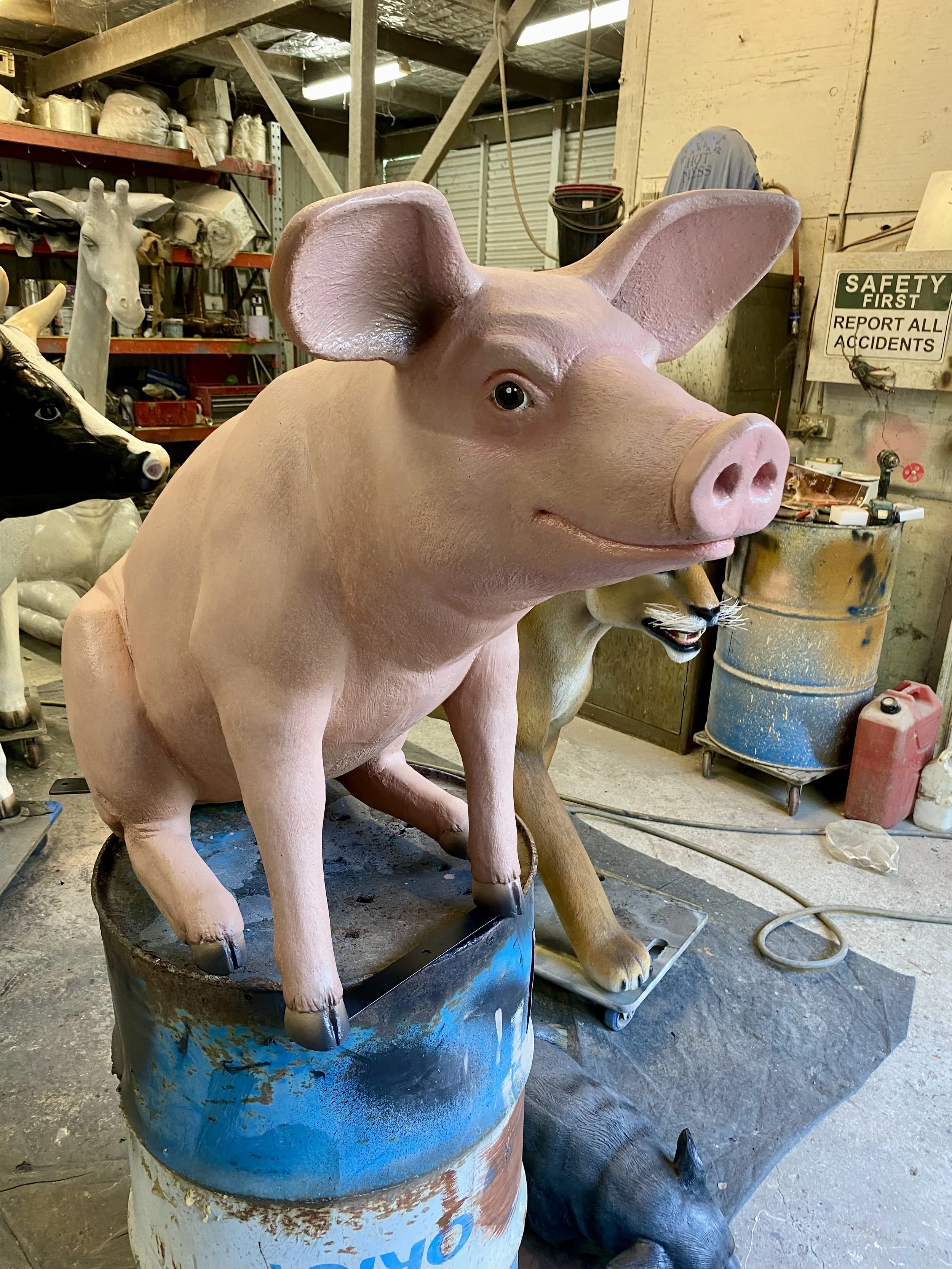Pig painted by Matt Smidt at Natureworks Australia