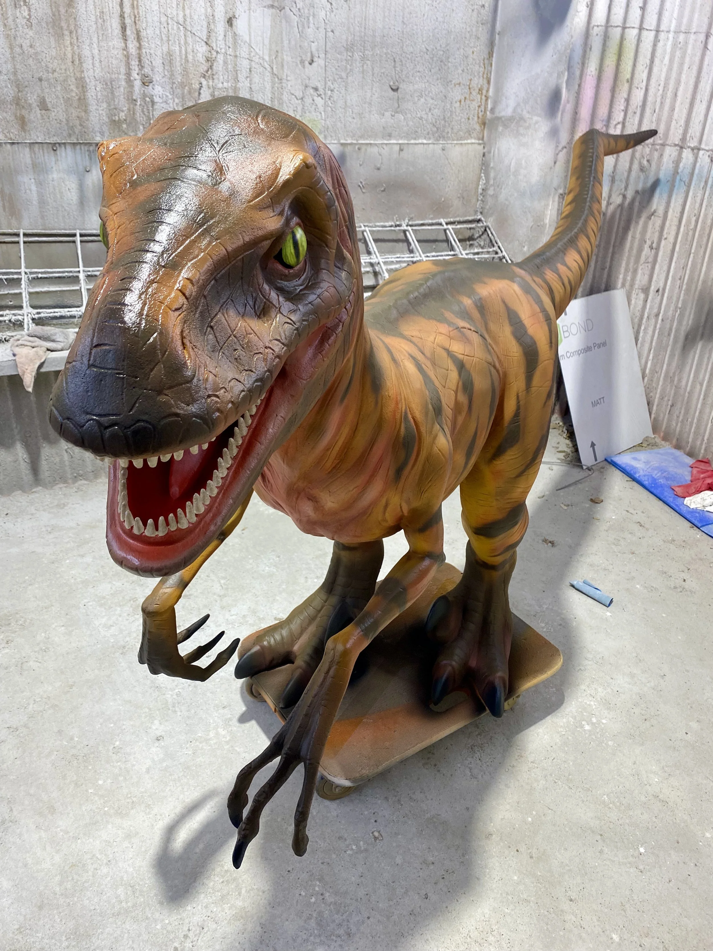 Dinosaur painted by Matt Smidt at Natureworks Australia