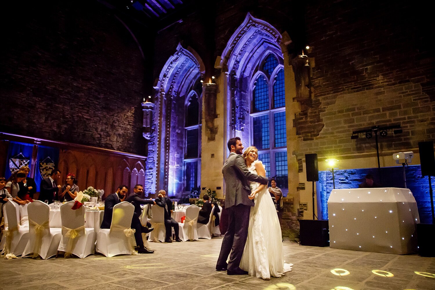 First dance at Caerphilly Castle Wedding
