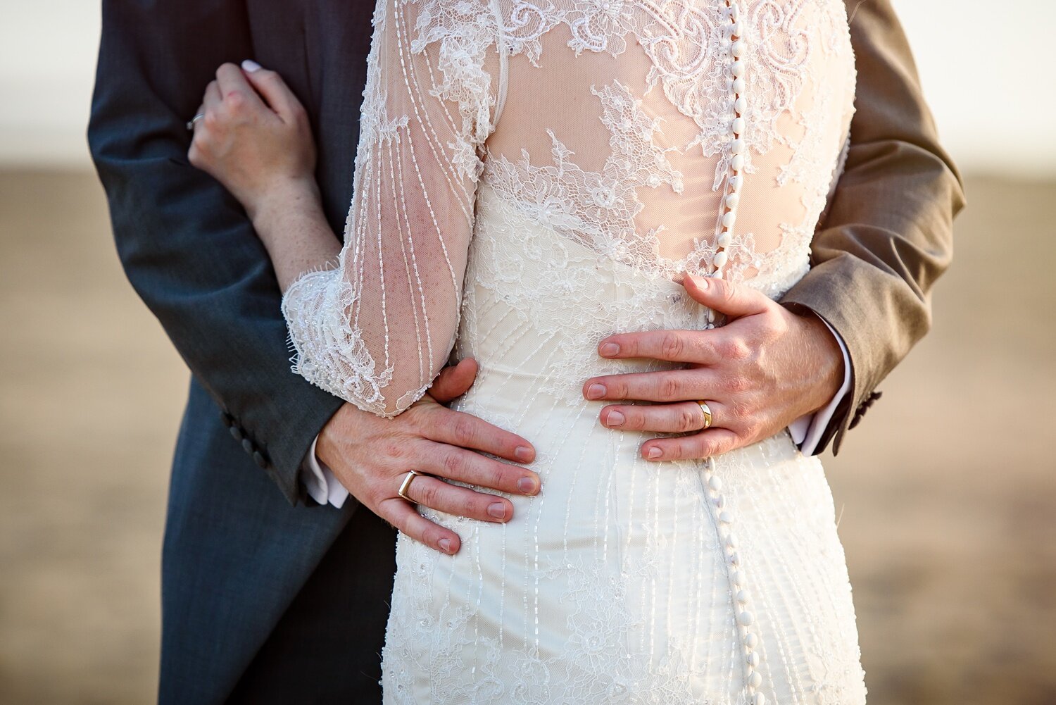 Wedding photos from Llansteffan beach