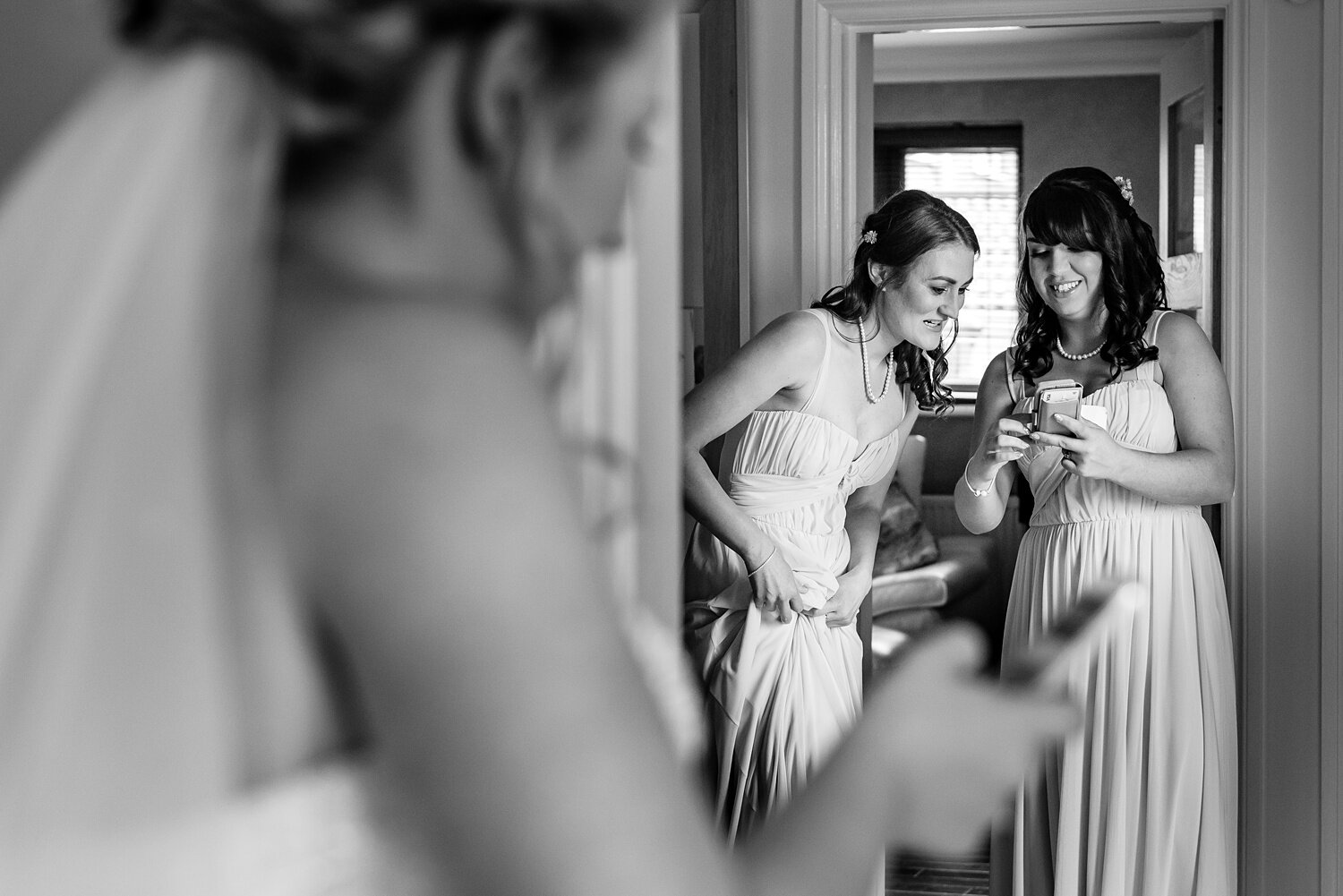 Bridemaids at De Courceys Manor wedding
