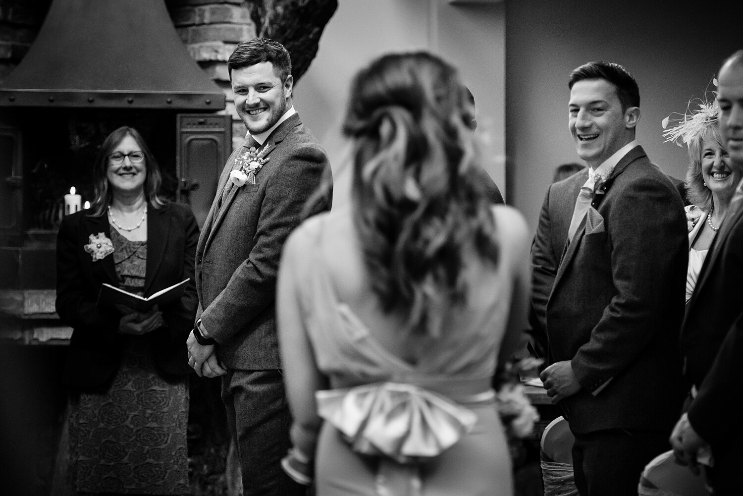 Grooms reaction at Oxwich Bay Hotel