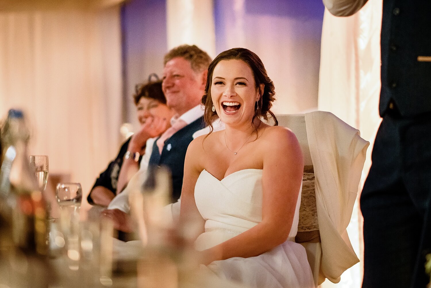 Wedding speeches at Oxwich Bay Hotel