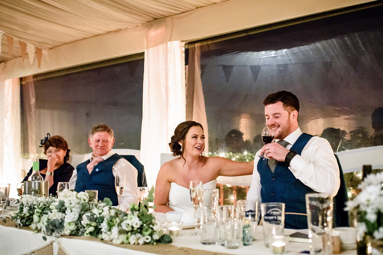 Wedding speeches at Oxwich Bay Hotel