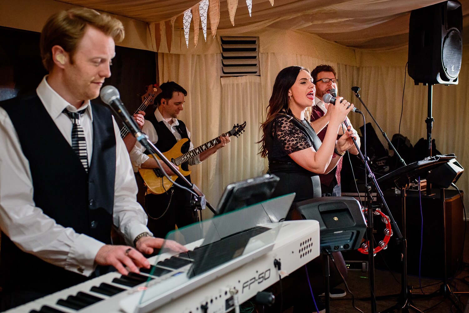 Band playing at Oxwich Bay Hotel