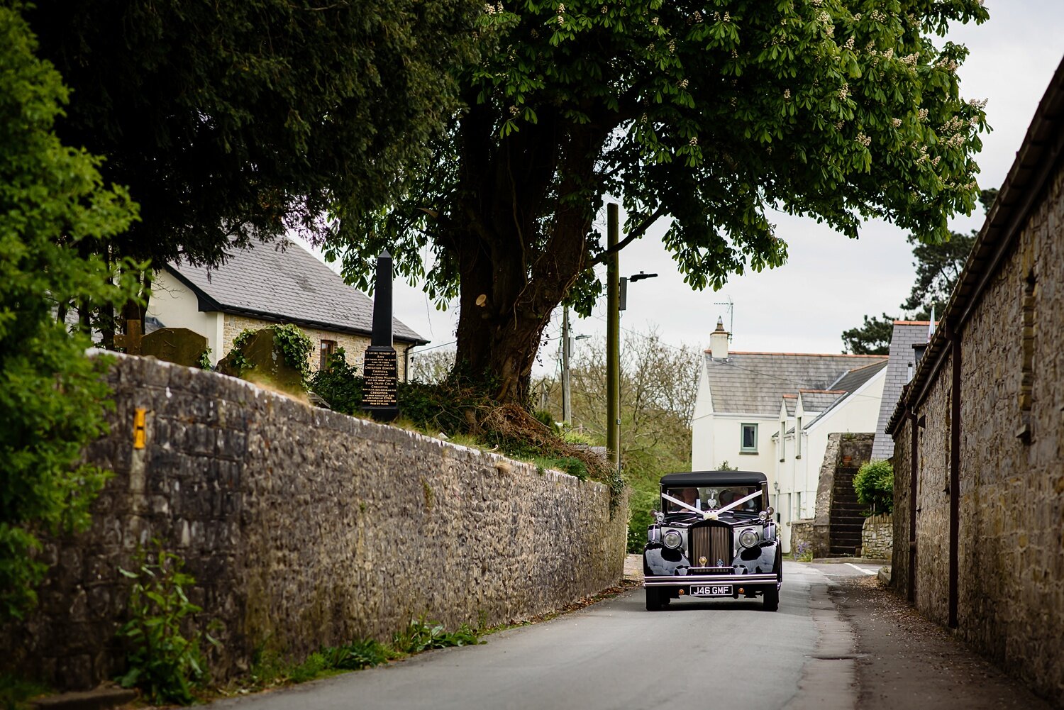 Wedding car Penmark Church