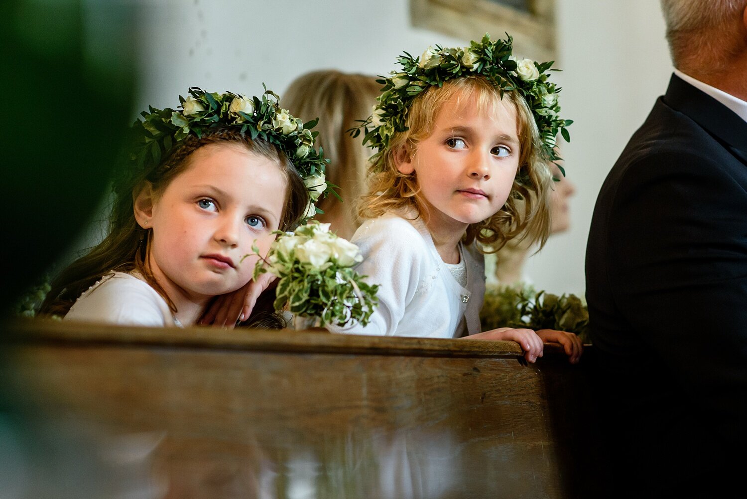 Flower girls at St Marys Church Penmark