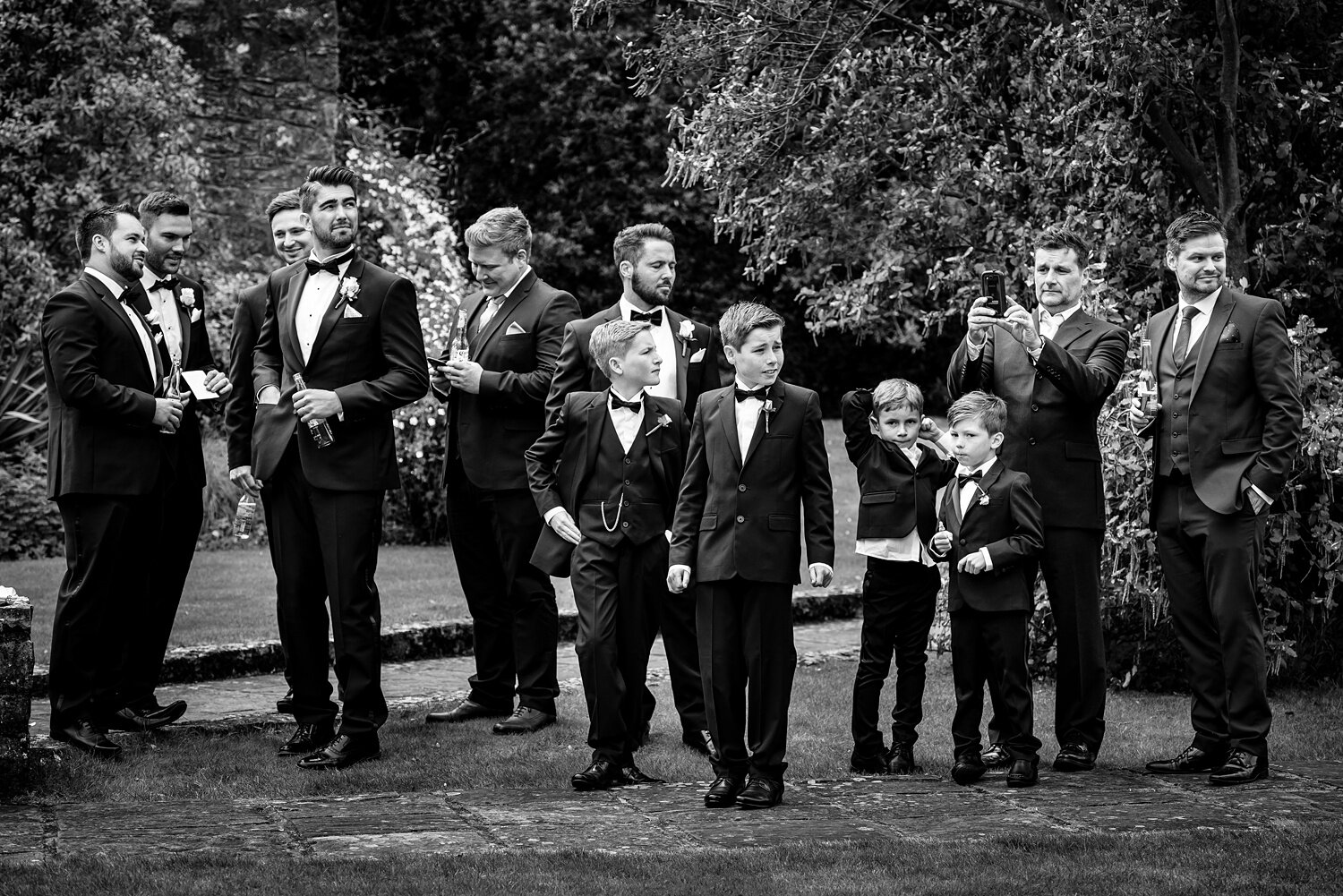 Groomsmen at Fonmon Castle wedding