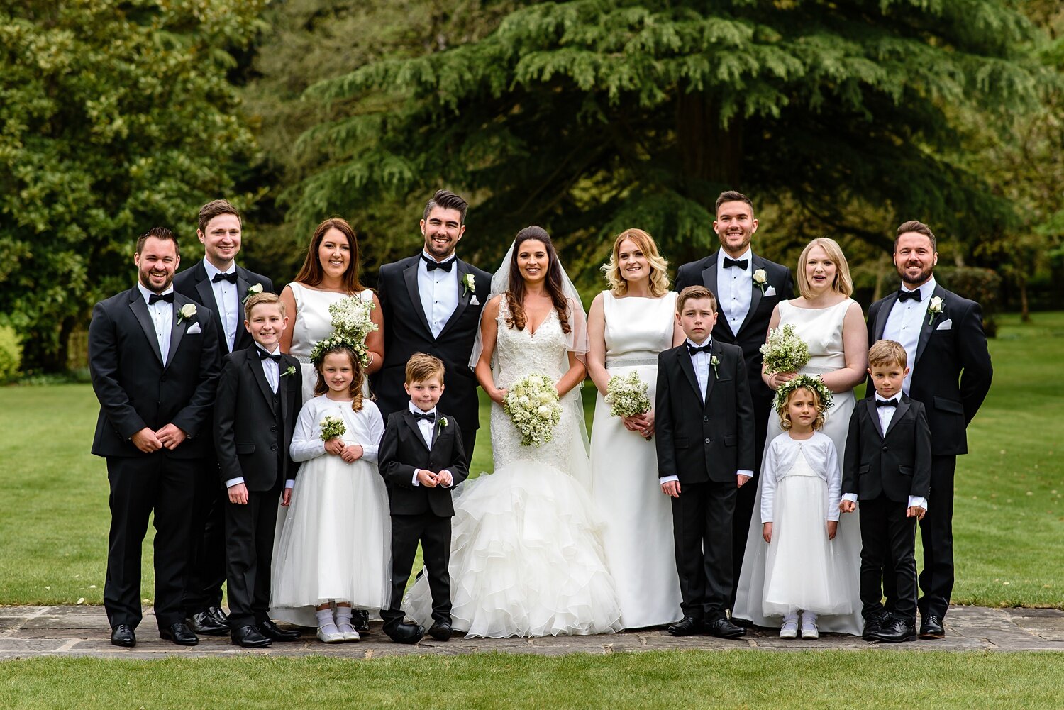 Wedding party at Fonmon Castle wedding