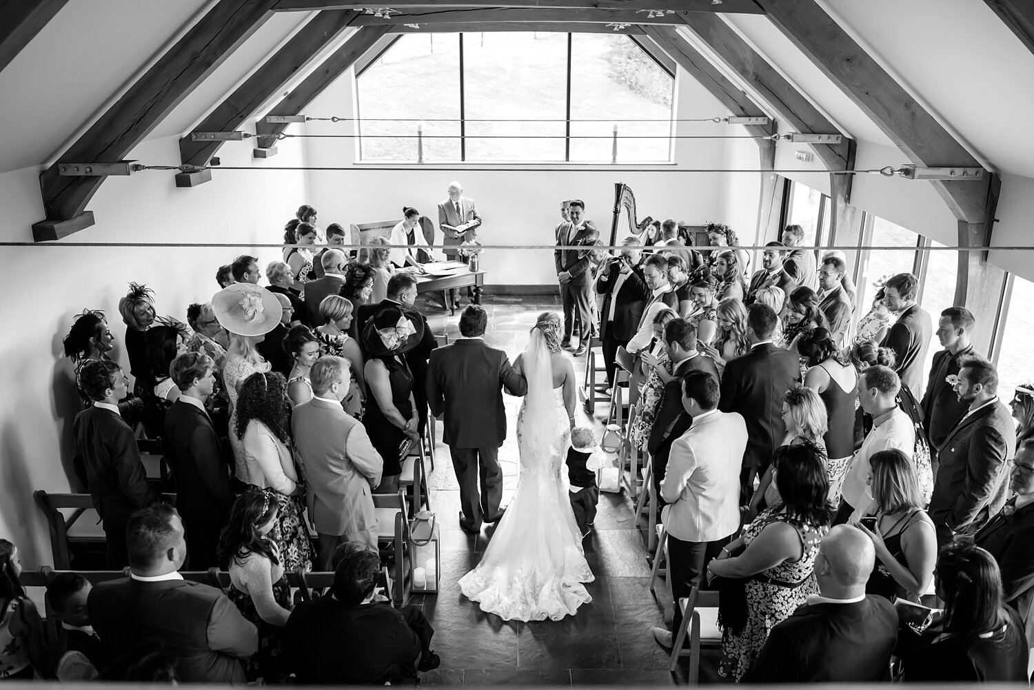 Wedding ceremony at Carreg Cennen Castle