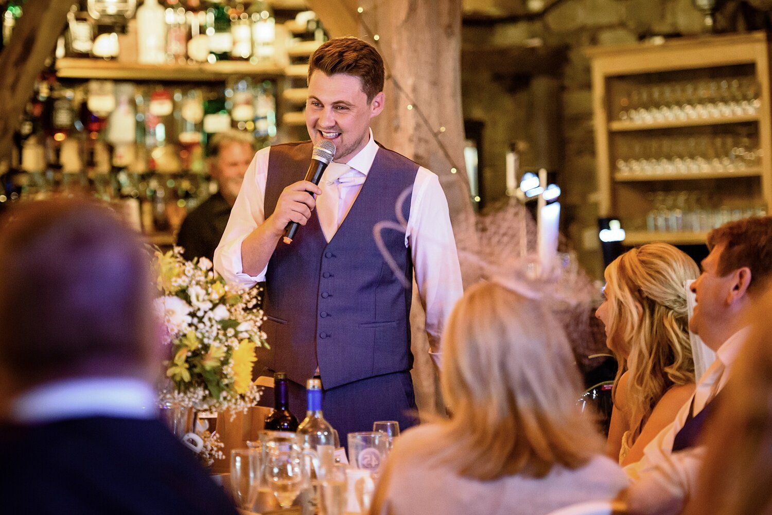 Wedding speeches at Carreg Cennen Castle