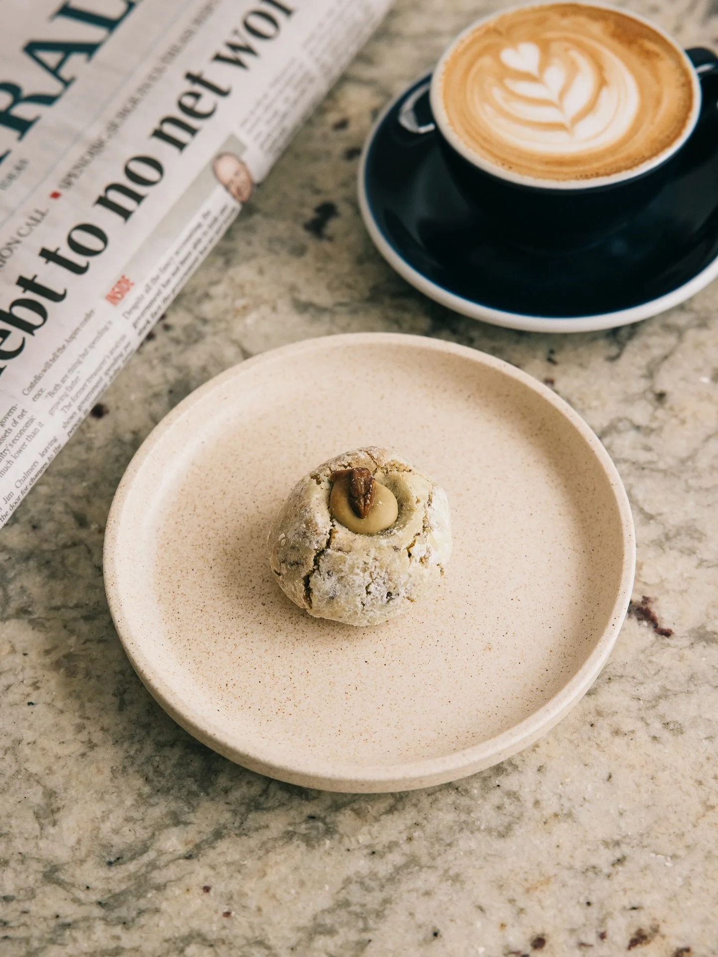 NEW at The Other Side. 

Papi Pistachio Amaretti Biscuit. Crisp on the outside, soft and chewy at the centre, with toasted pistachio folded through every bite.

Open 6:30 - 12 tomorrow