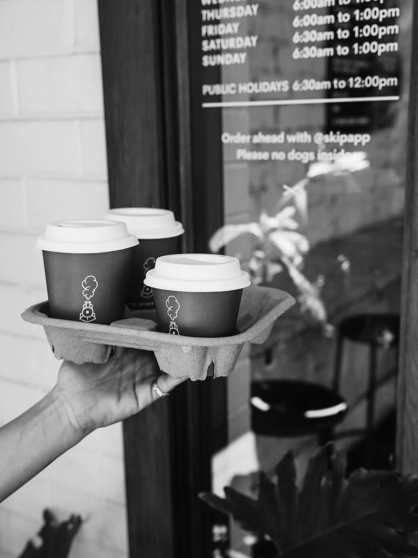 Rain&rsquo;s not slowing us down. Coffee, sorted 

Open all weekend, 6:30am - 1pm.
Grab and go or order ahead with Skip.