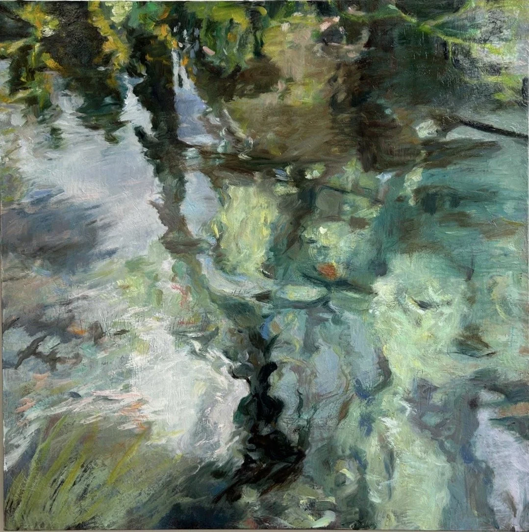Chalk Stream I, Oil on Canvas, 80 x 80 cm