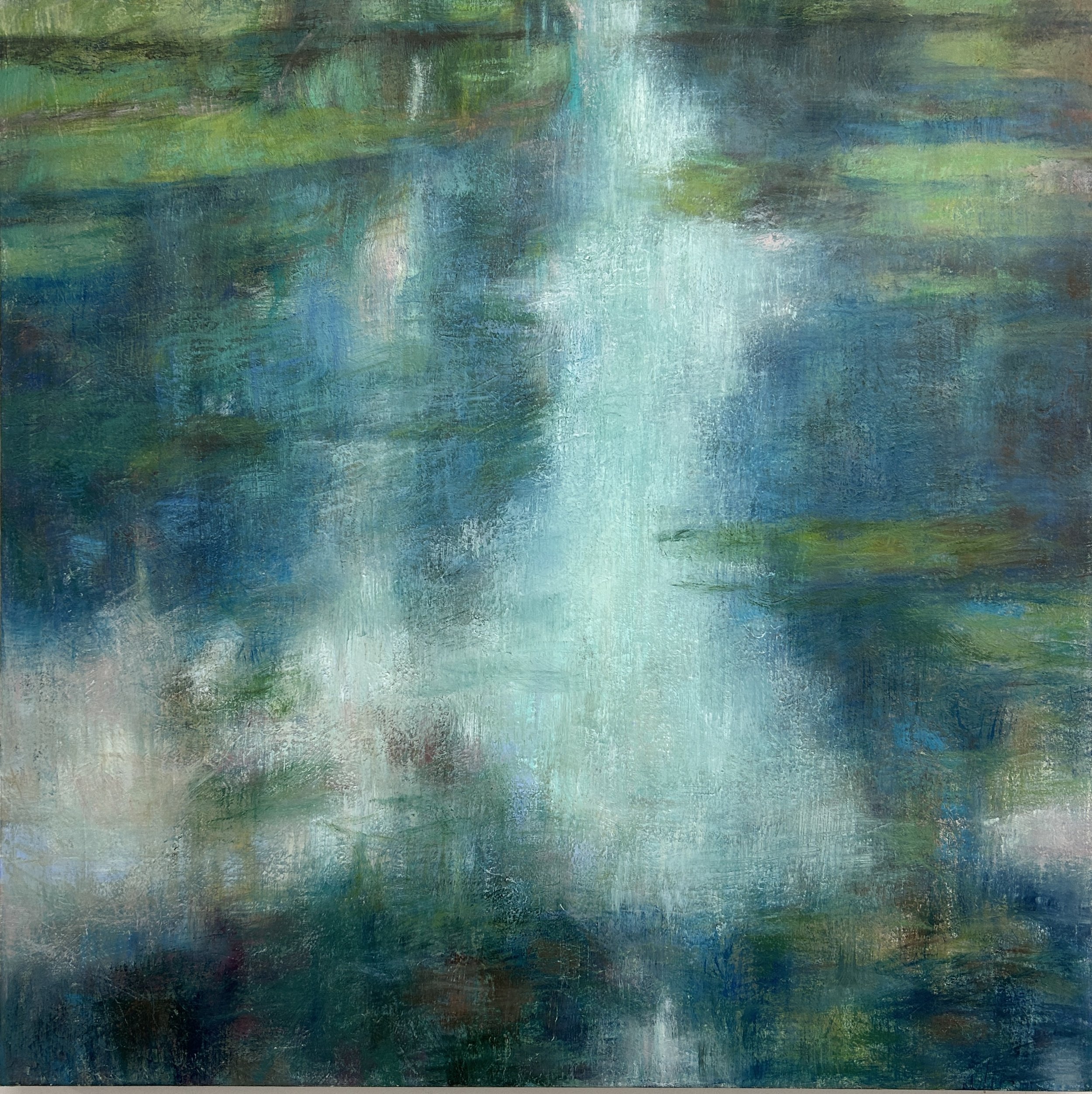 The River Series III, Oil on Canvas, 80 x 80 cm 