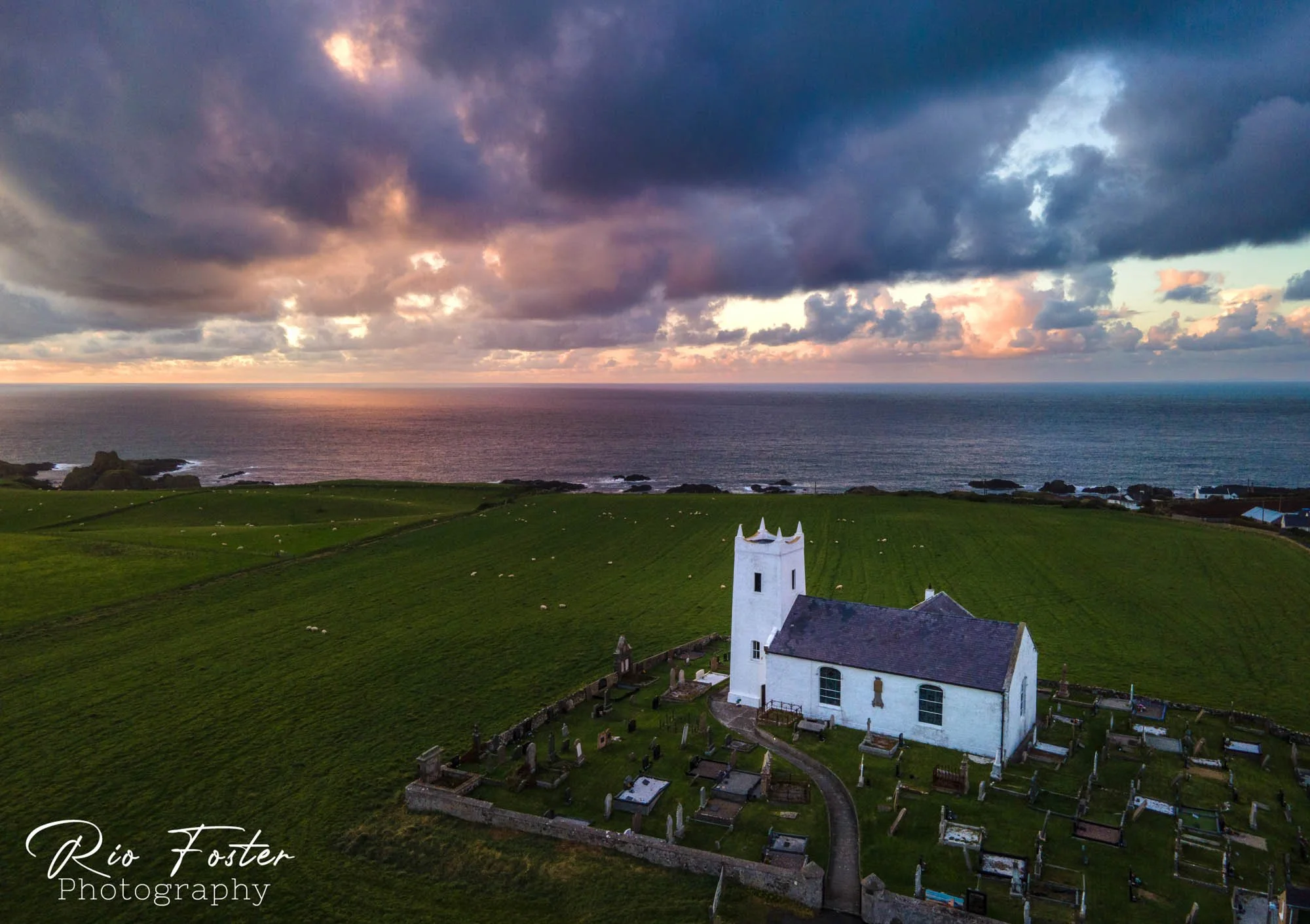 Ballintoy Church Drone Sunset-1 WS.jpg