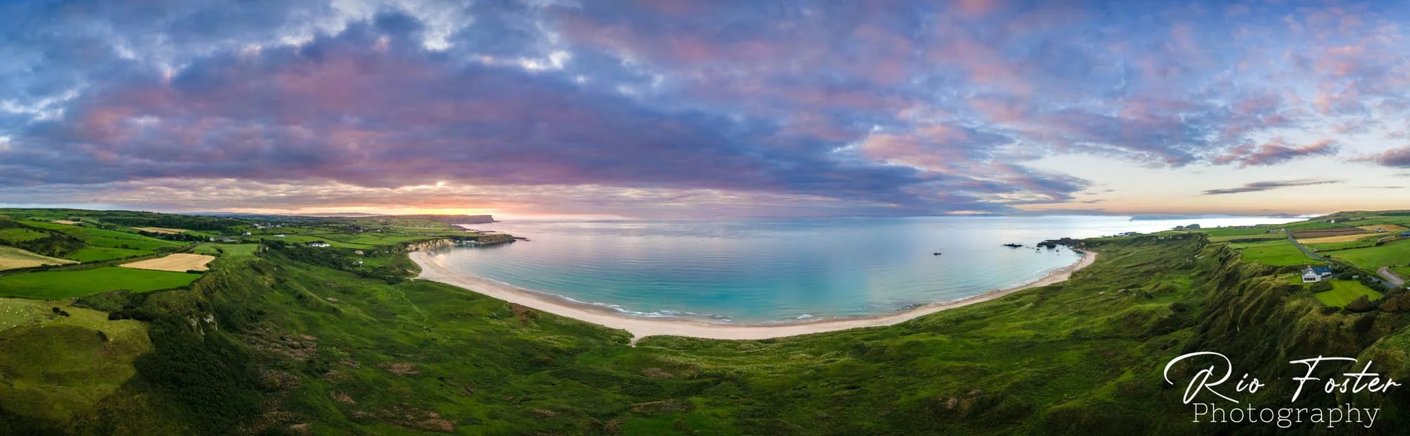 Whitepark bay drone sunset pano WS.jpg