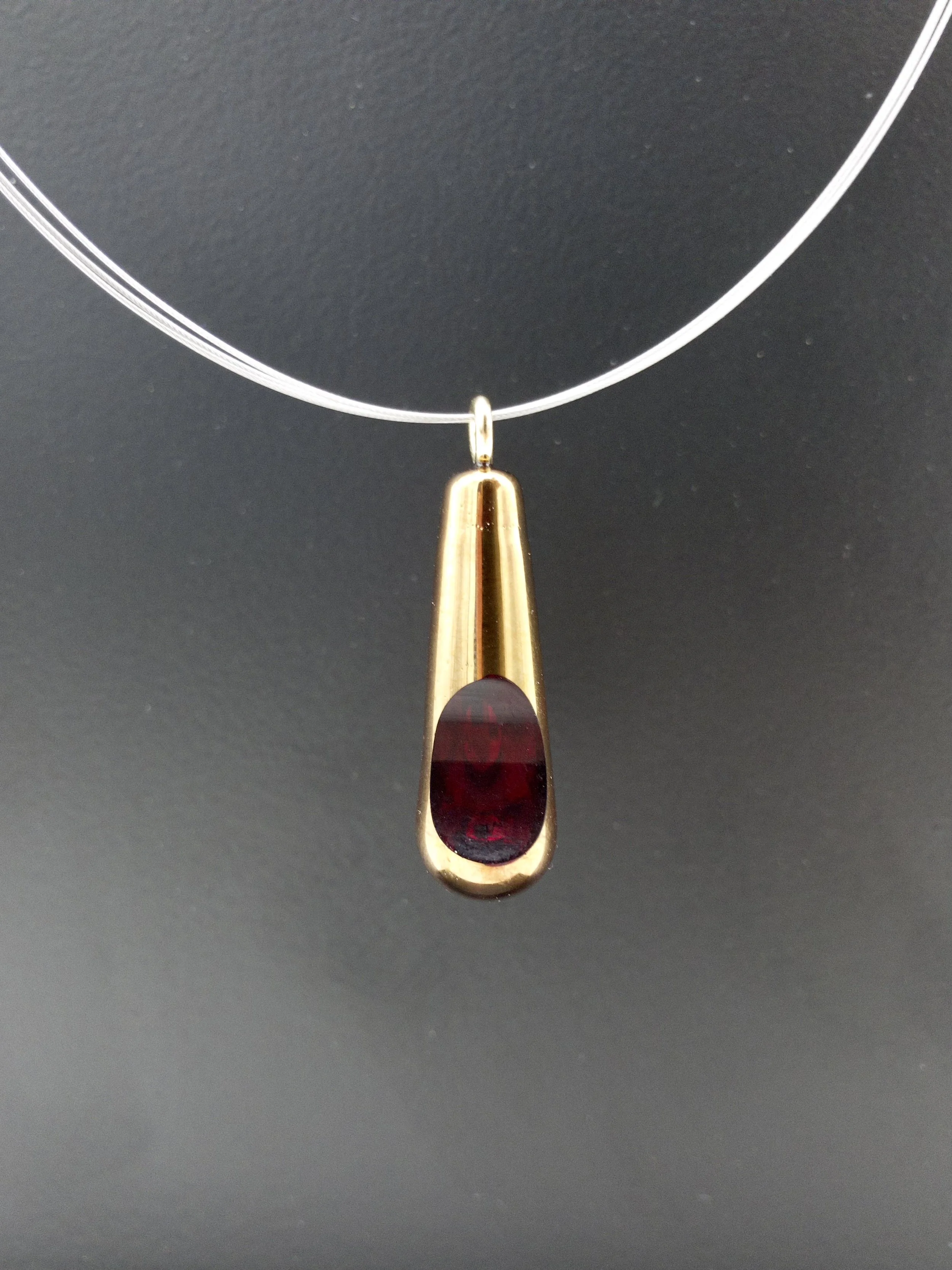 Pendentif vapeurs d'or Rouge