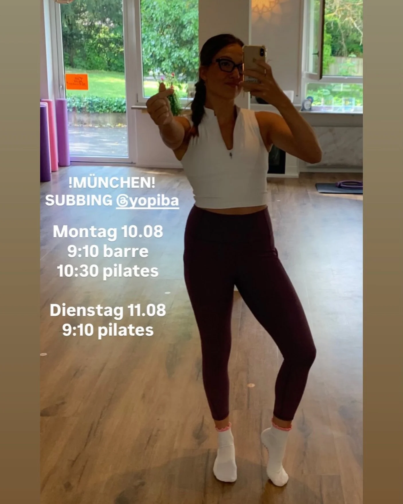 Sophie lebt in den USA und ist gerade f&uuml;r einen kurzen Urlaub zur&uuml;ck in ihrer alten Heimat. 🇺🇸💜 Und das Beste: Sie hat die neuesten Barre- und Pilates-Moves direkt aus den USA mit ins YoPiBa gebracht! 🔥

Teste den neuesten Trend selbst: