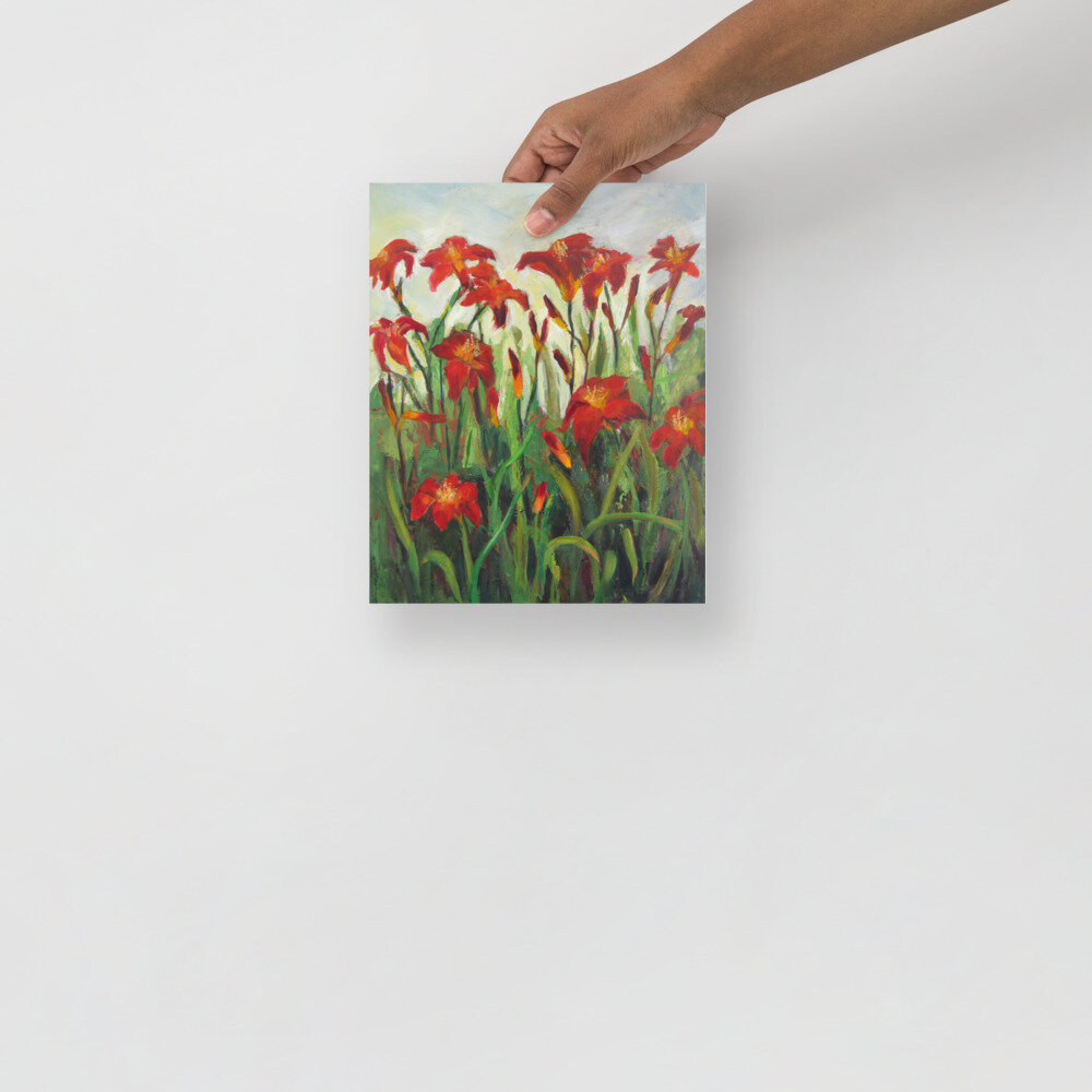 print-of-daylilies-south-haven-michigan-painting