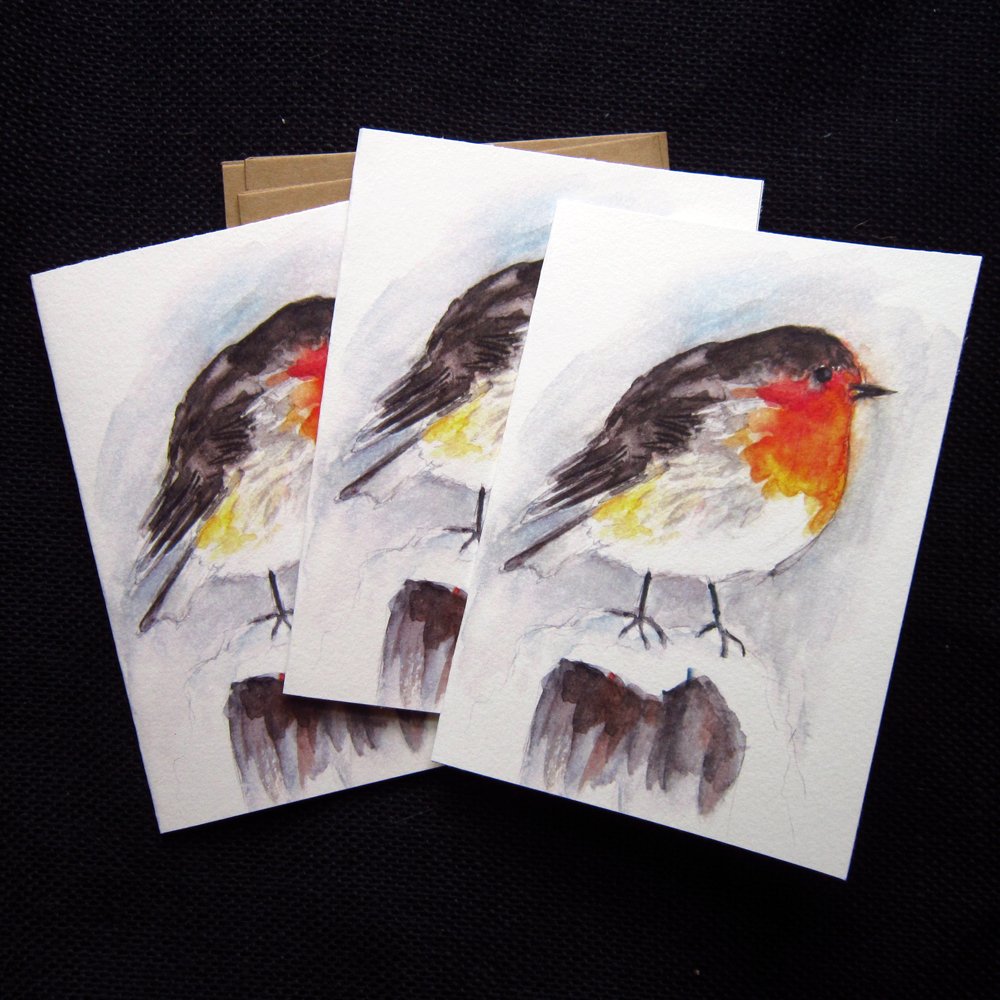 Set of Three Watercolor Black Capped Chickadee Winter 5x7 Blank Greeting  Card — Dabblebag- The Art of Anna Barnhart Store