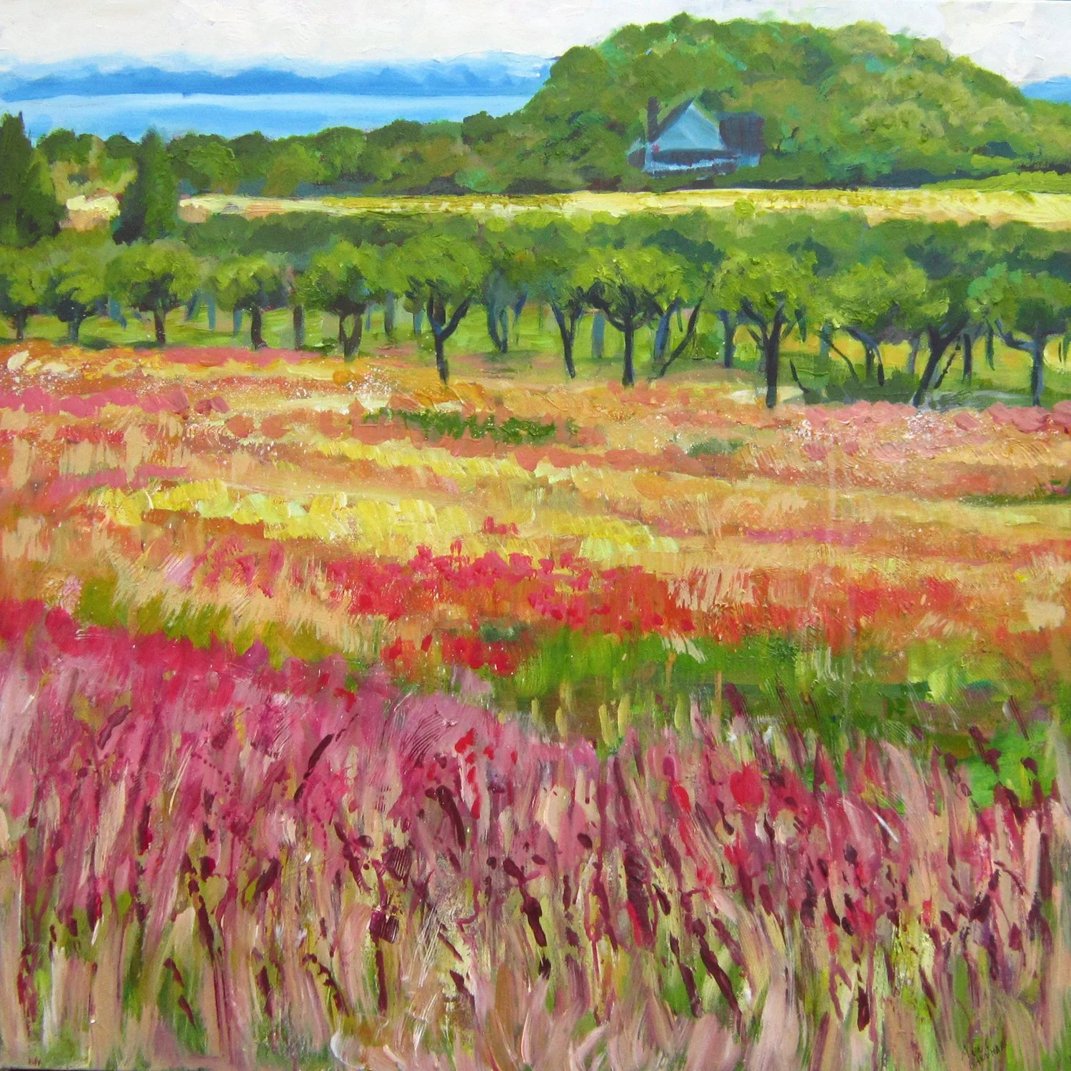 View from the Chateau, 30"x30"