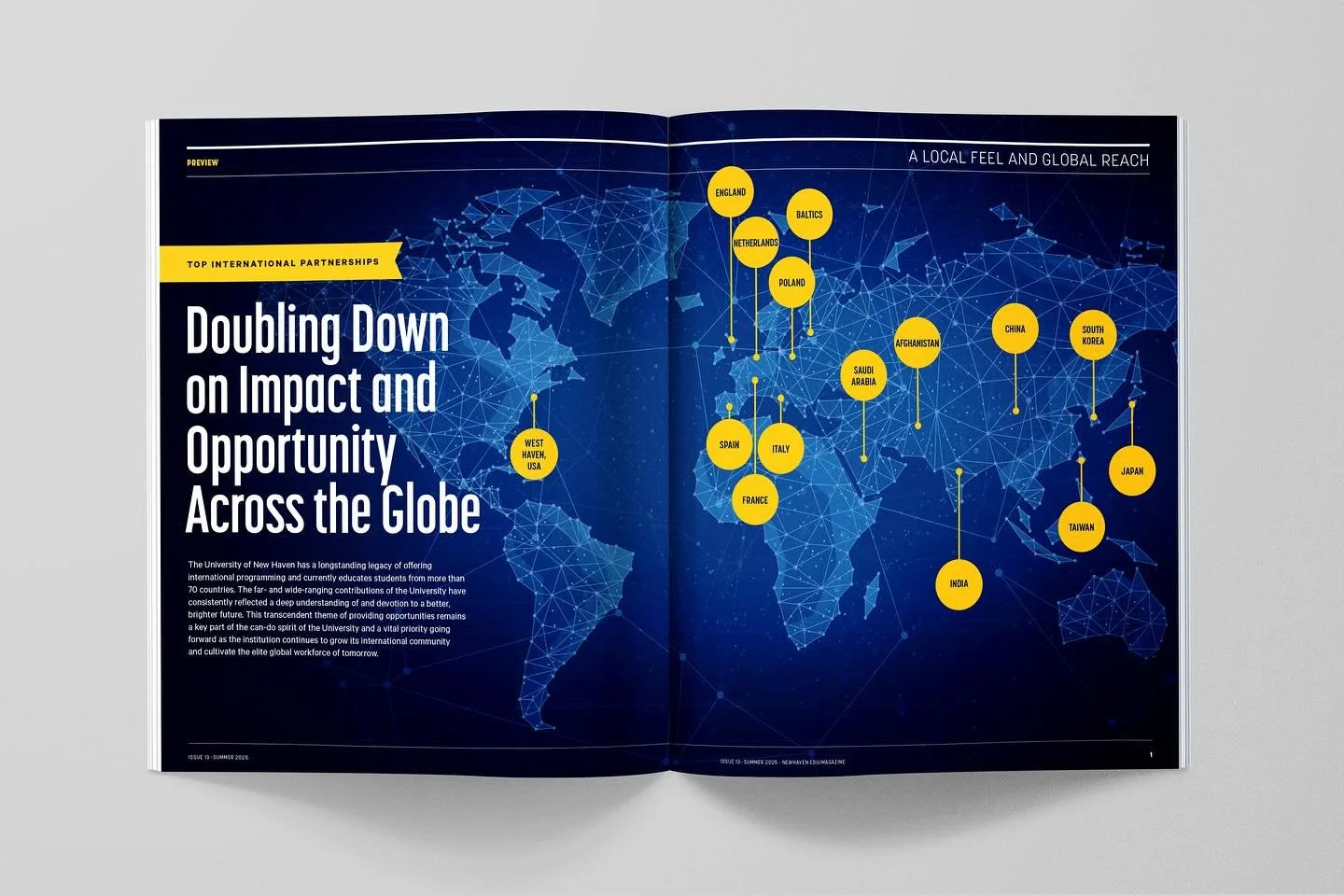 Departments don&rsquo;t always get the spotlight, but they&rsquo;re such an important part of a magazine 📖 In the Summer 2025 issue of the University of New Haven alumni magazine, these pages highlight alumni wins, student stories, faculty insights,