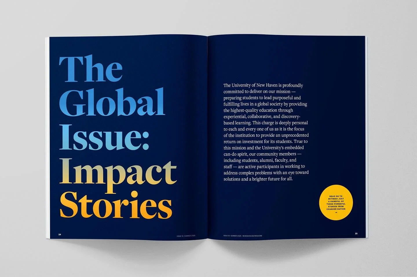 A little late to post, but couldn&rsquo;t let summer slip by without sharing the Impact Stories feature from the Summer 2025 issue of the University of New Haven Alumni Magazine. Always rewarding to highlight the incredible ways Chargers are creating