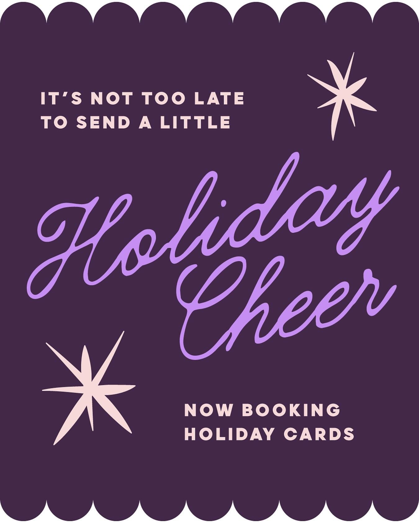 It&rsquo;s not too late to send a little holiday cheer. ✨
From branded cards to digital greetings, it&rsquo;s the perfect time to thank clients, celebrate your team, and wrap up the year on a thoughtful note. 💌

Design spots are still open &mdash; r
