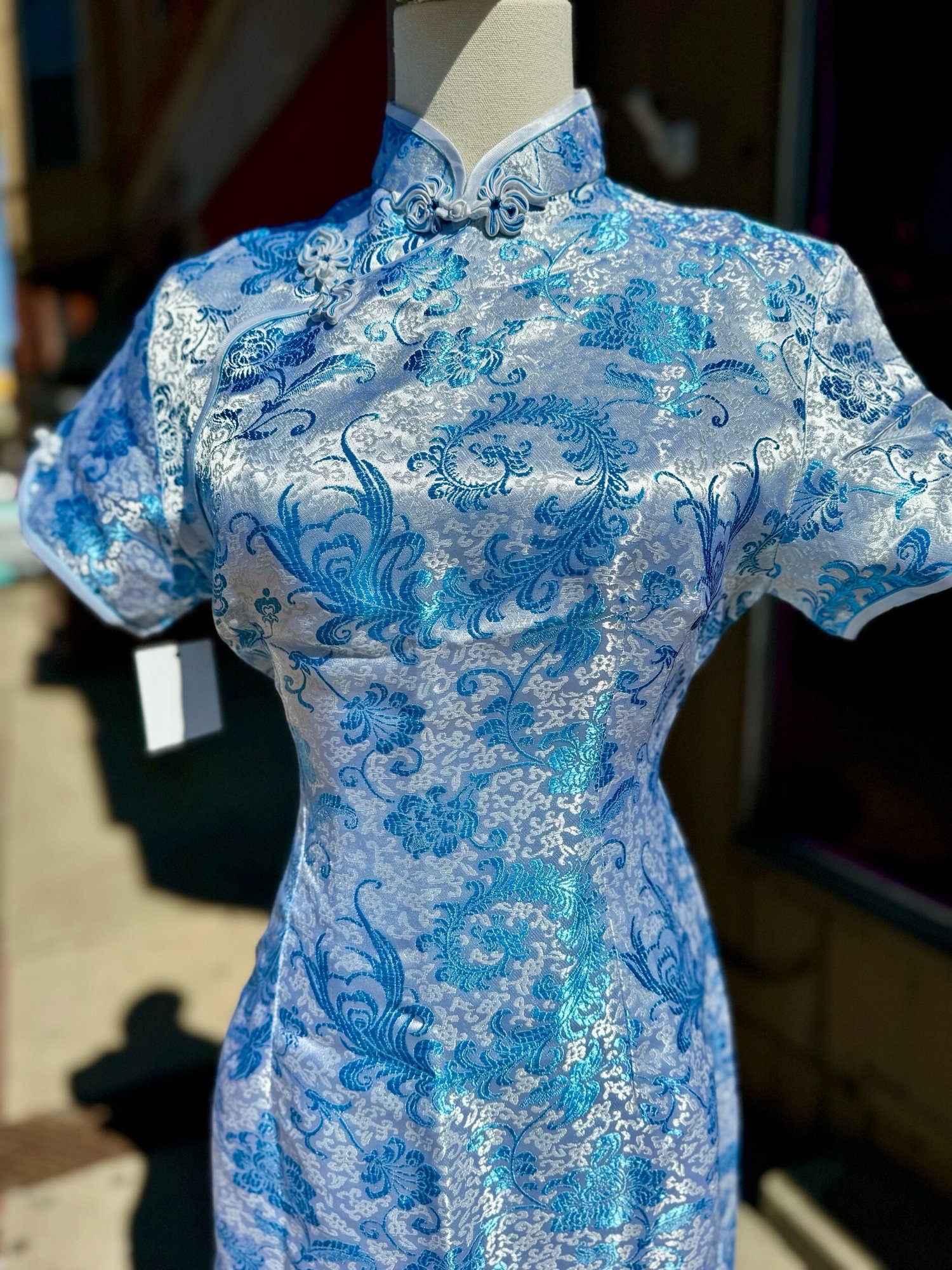 princess polly baby blue dress Modified Style Cheongsam Young Simple Elegant Retro Chinese Style Modern  Long Qipao High-end Oriental Wedding Party Floral Dress