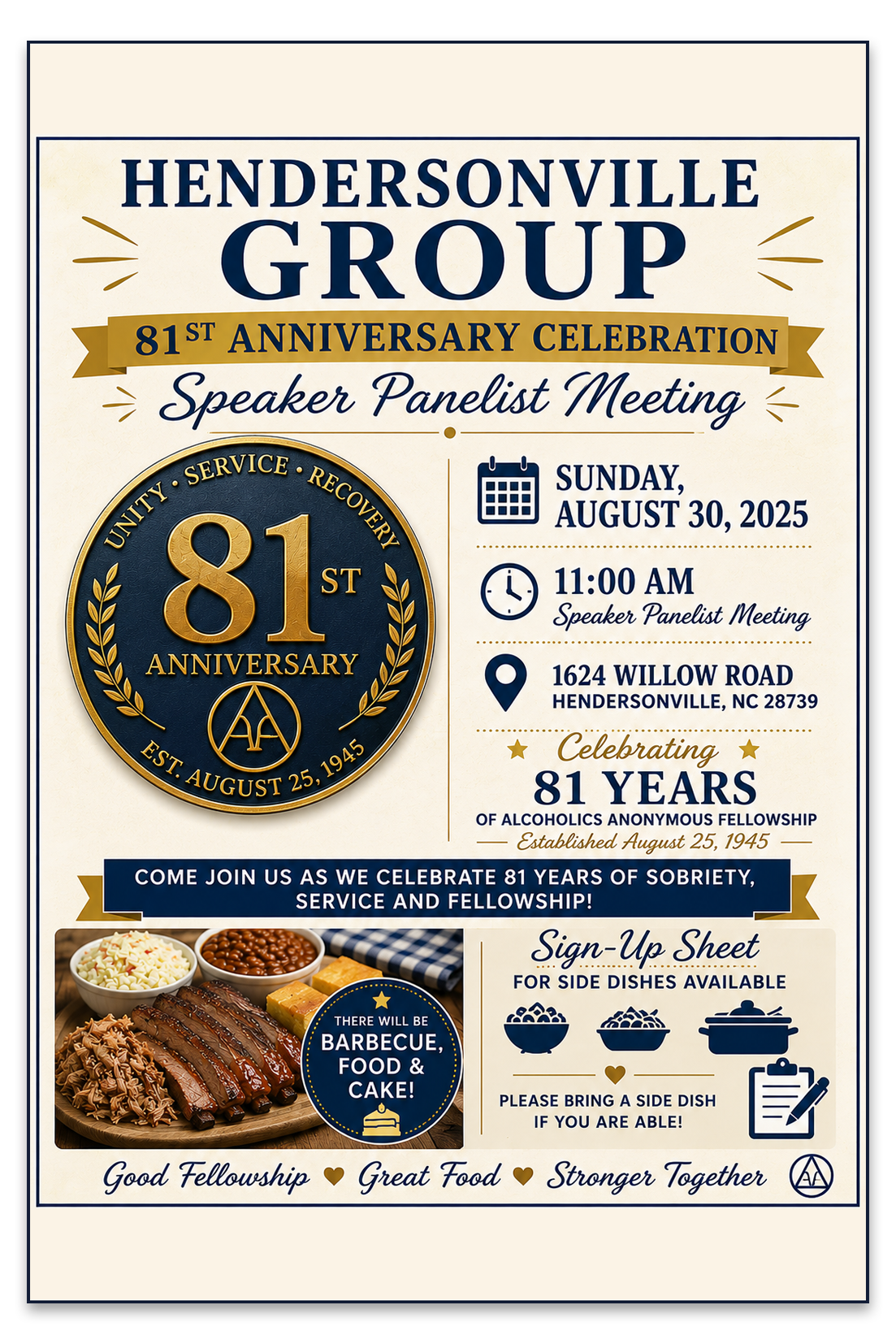 Hendersonville Group 81st Anniversary Celebration