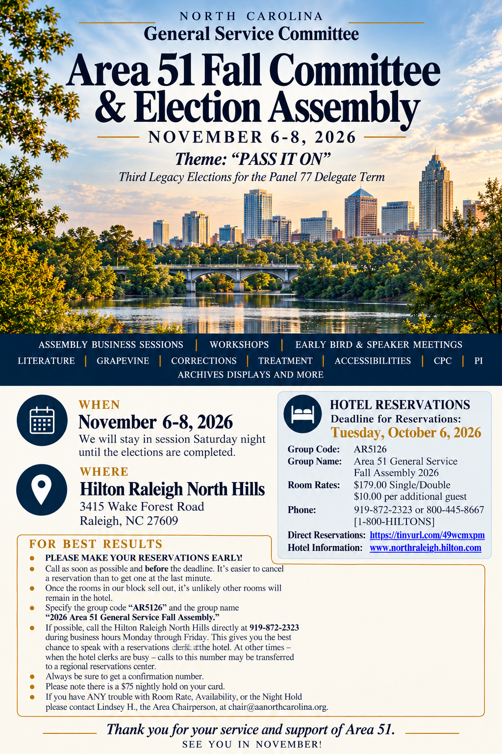 Area 51 Fall Committee & Election Assembly Meeting