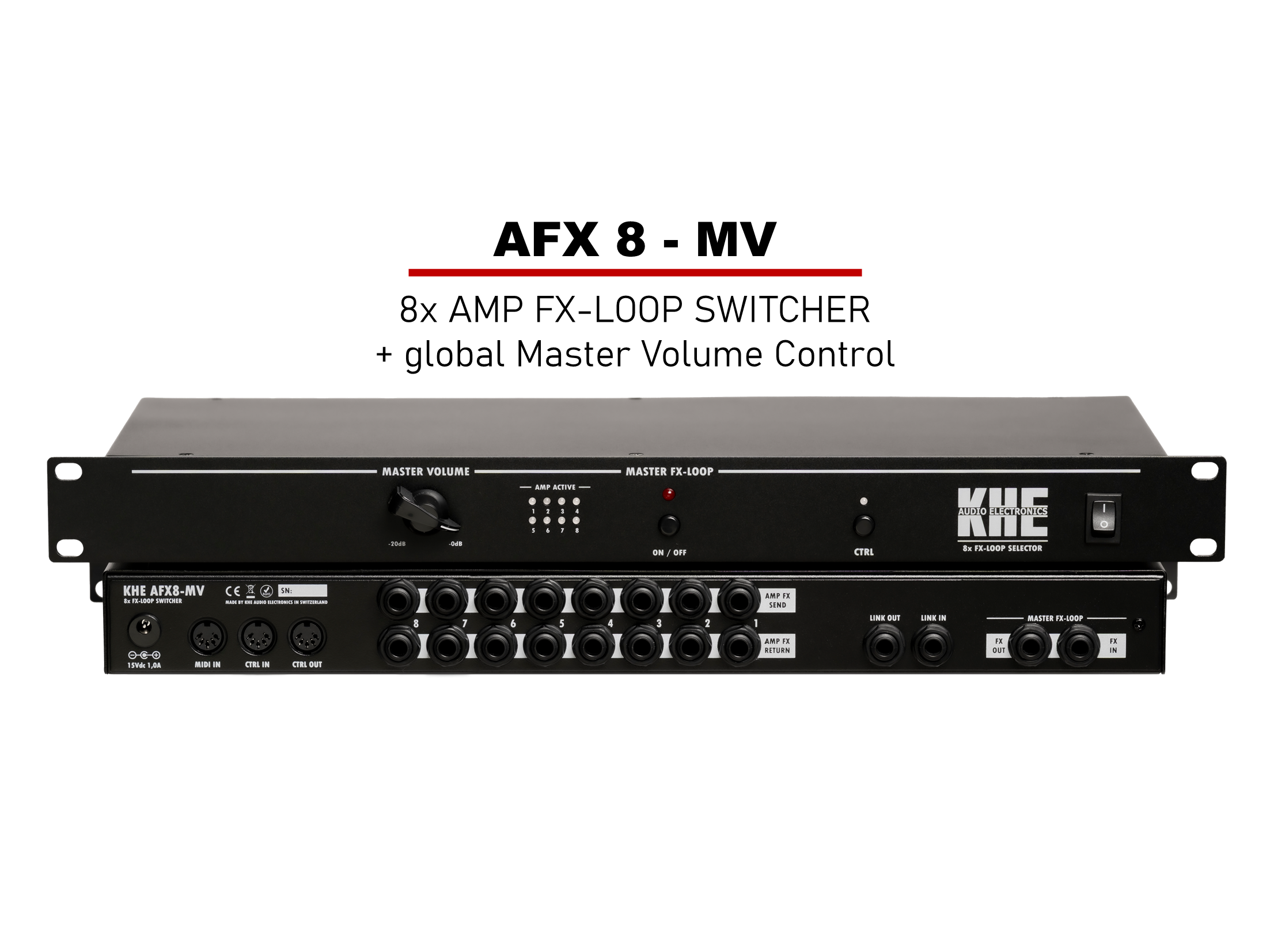AFX 8-MV - FX-Loop Switcher Extension w. Master Volume