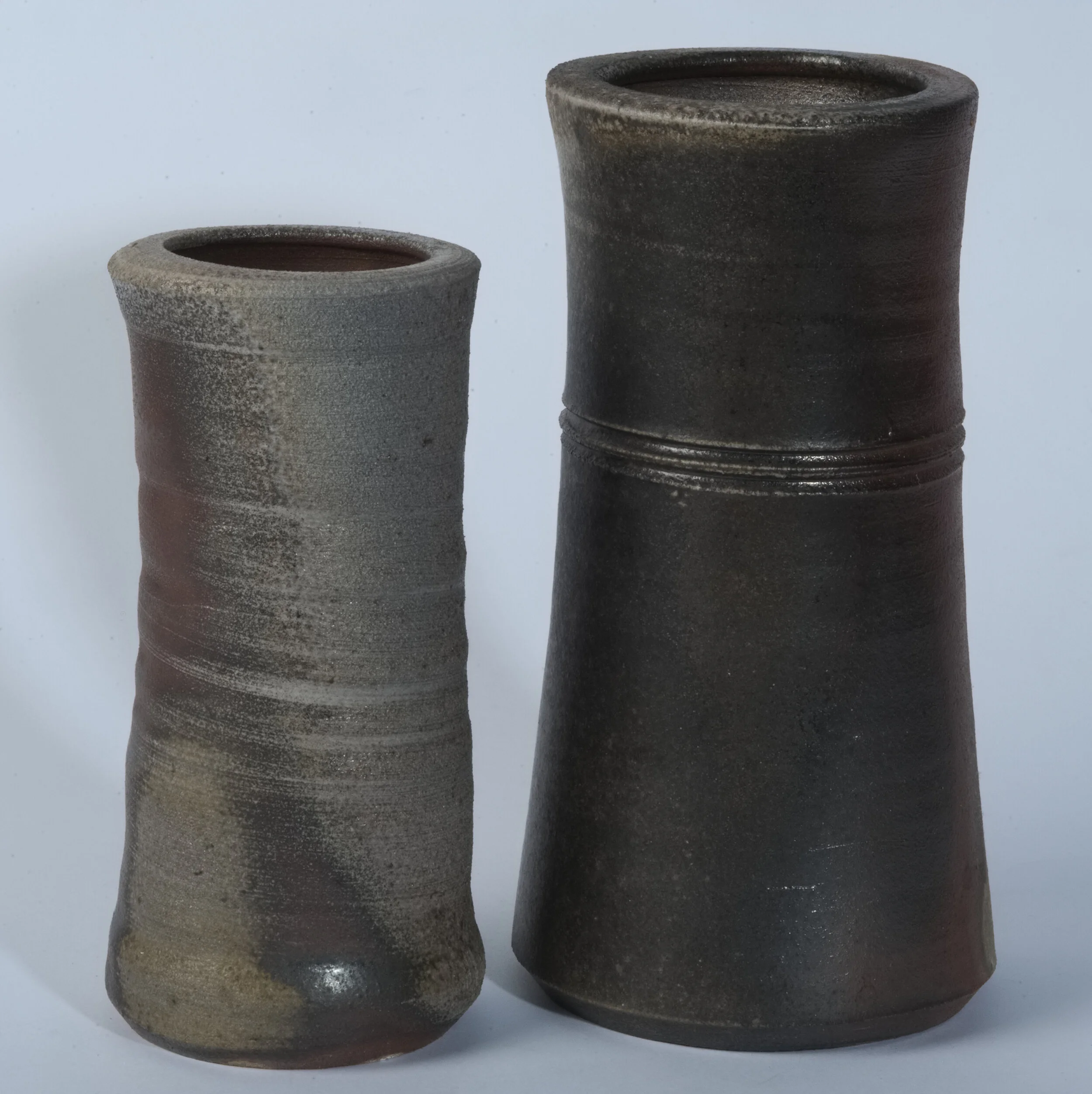 2 Vasen aus dem Holzofen - Töpferei Tobias Humm