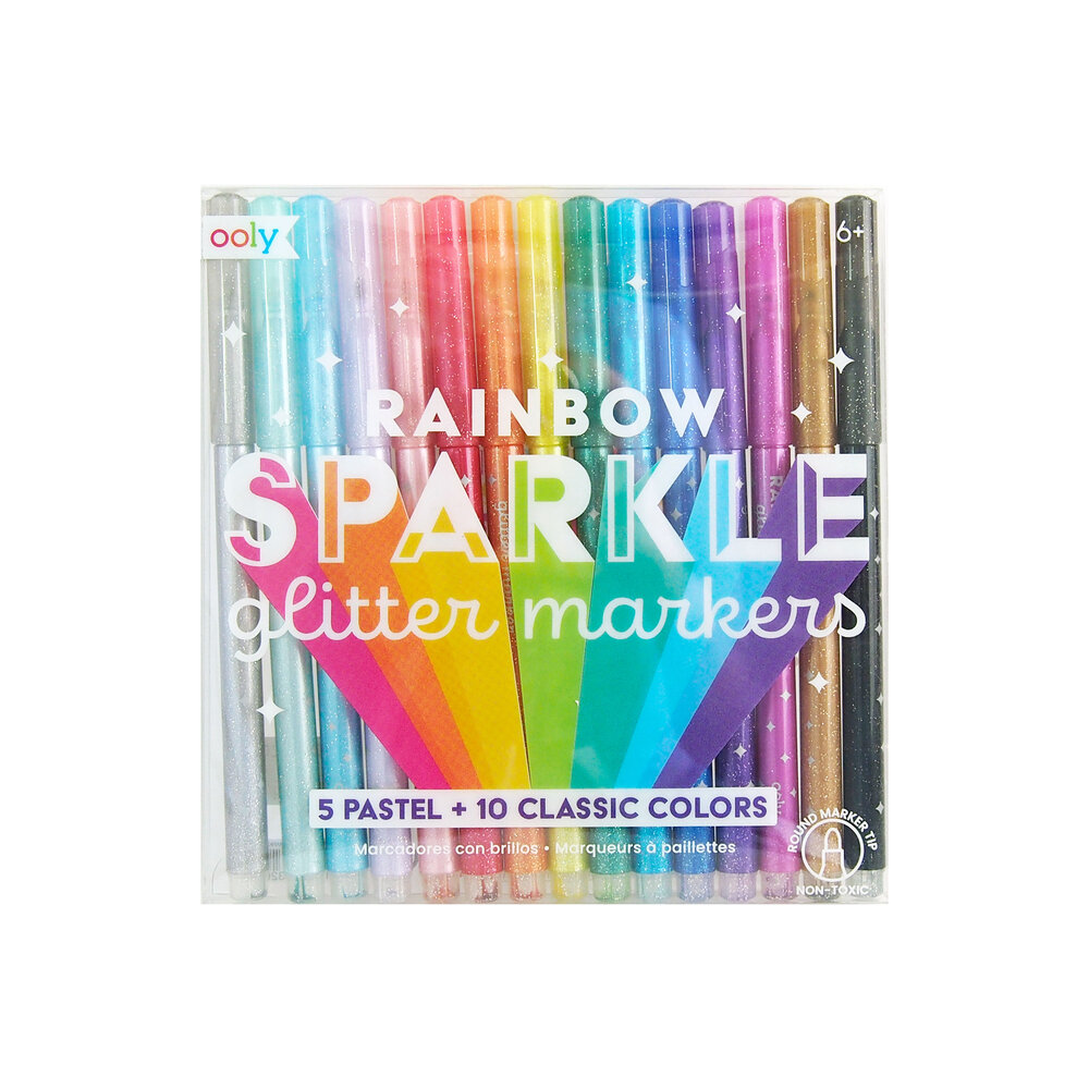 OOLY Rainbow Sparkle Metallic Watercolor Gel - Set of 12