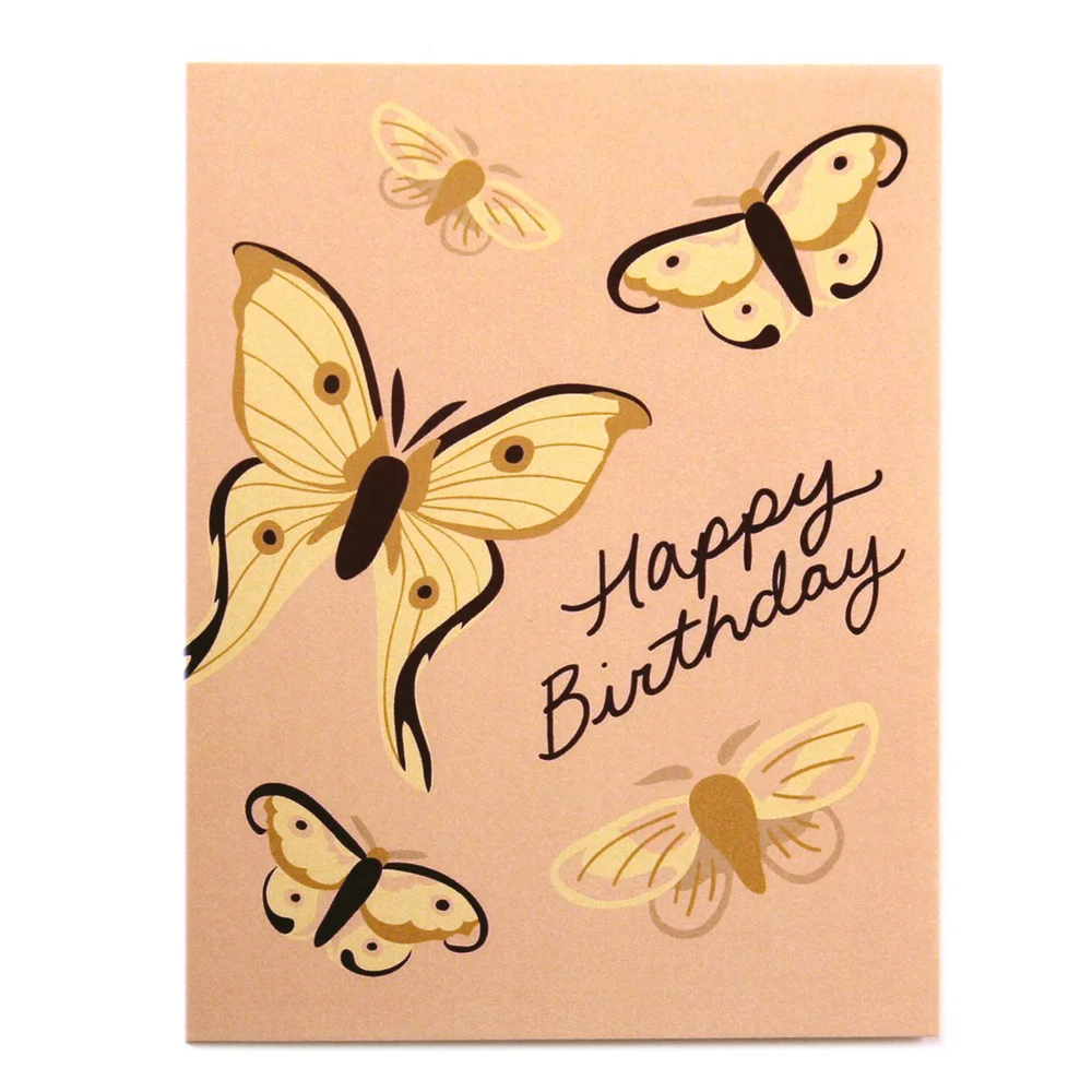 Papillon De Nuit Butterflies Birthday Card Write Impressions