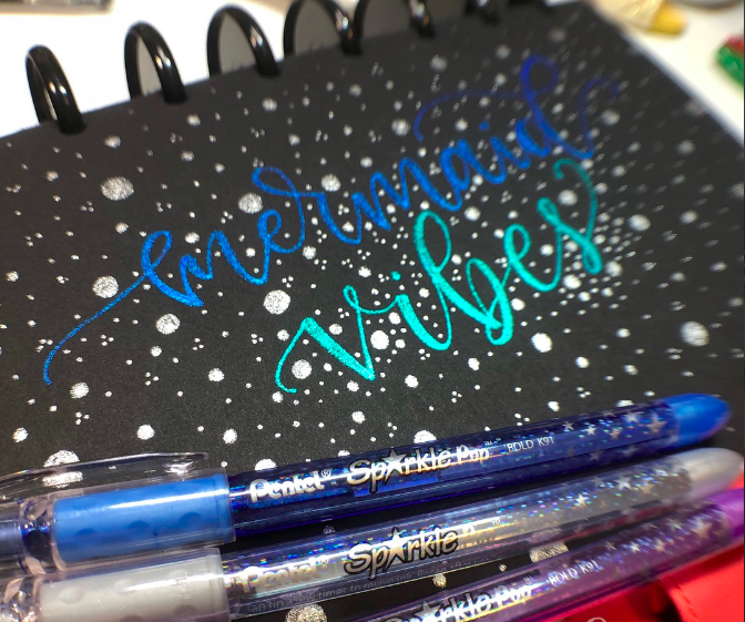 Pentel Sparkle Pop Metallic Gel Pen Blue-Green