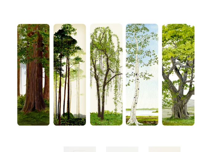 Temple of Tree Bookmarks Set — Write Impressions