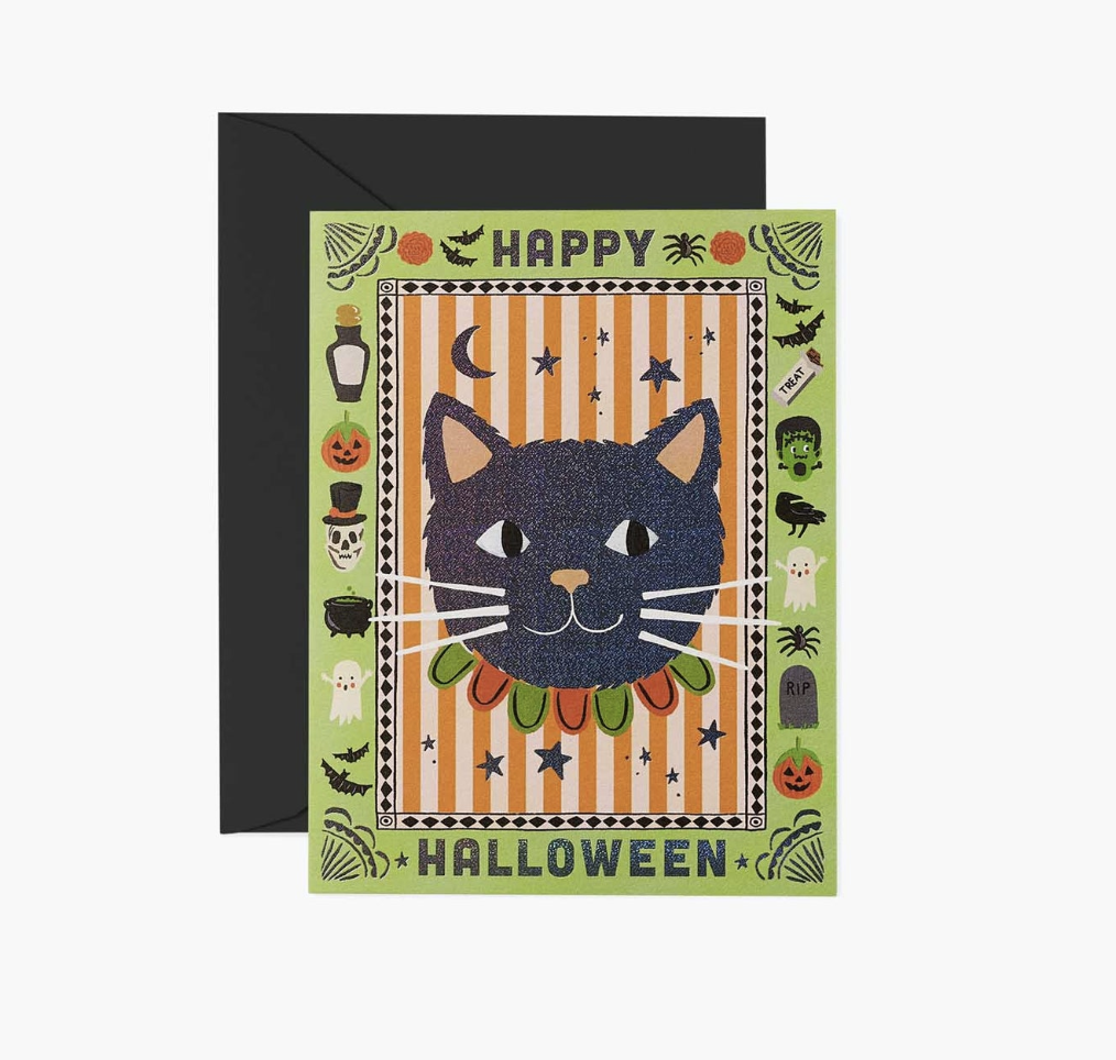 Spooky Cat Halloween Card