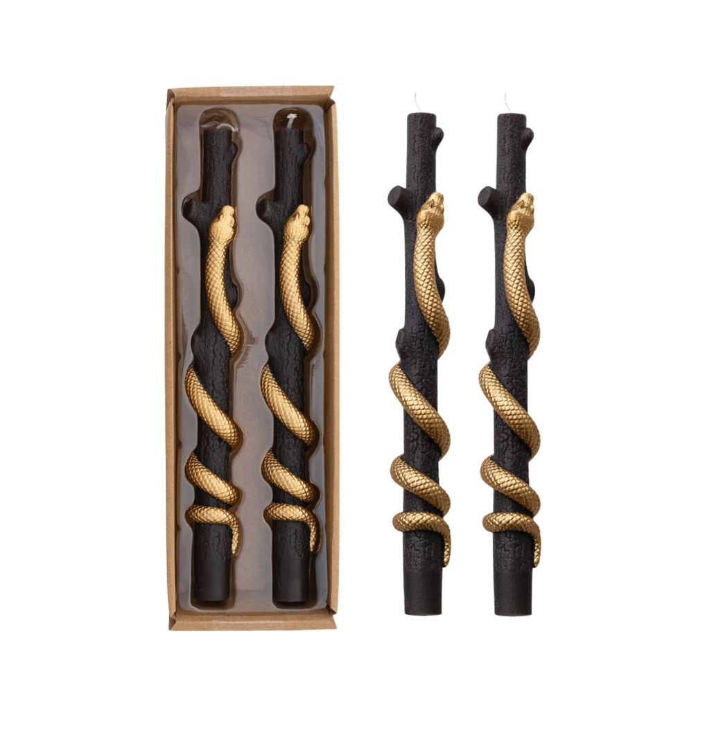 Snake Taper Candle - Set of 2