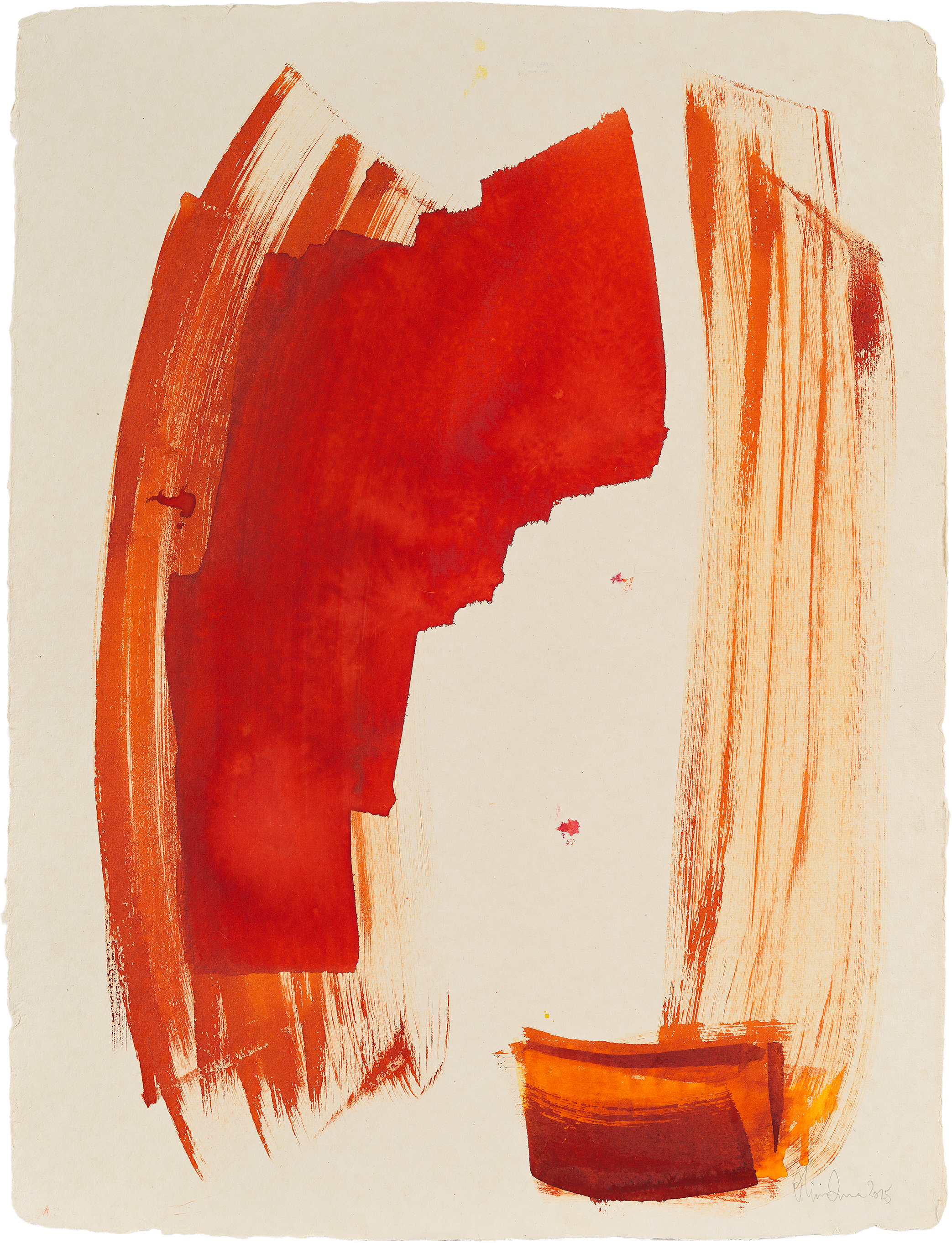 watercolor-painting-Golden oranges fast mark. Simplistic.