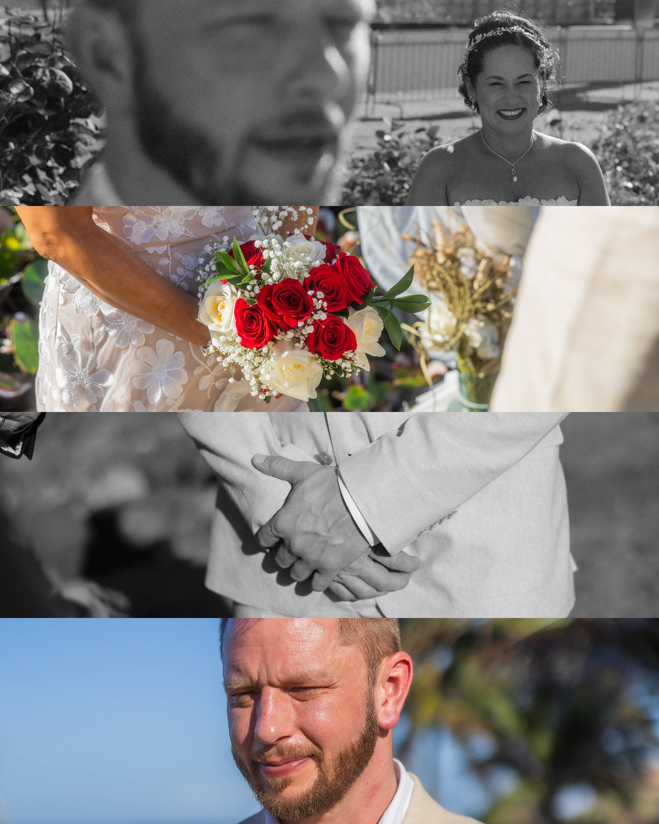 Bride and groom sharing a romantic moment during their Puerto Rico elopement