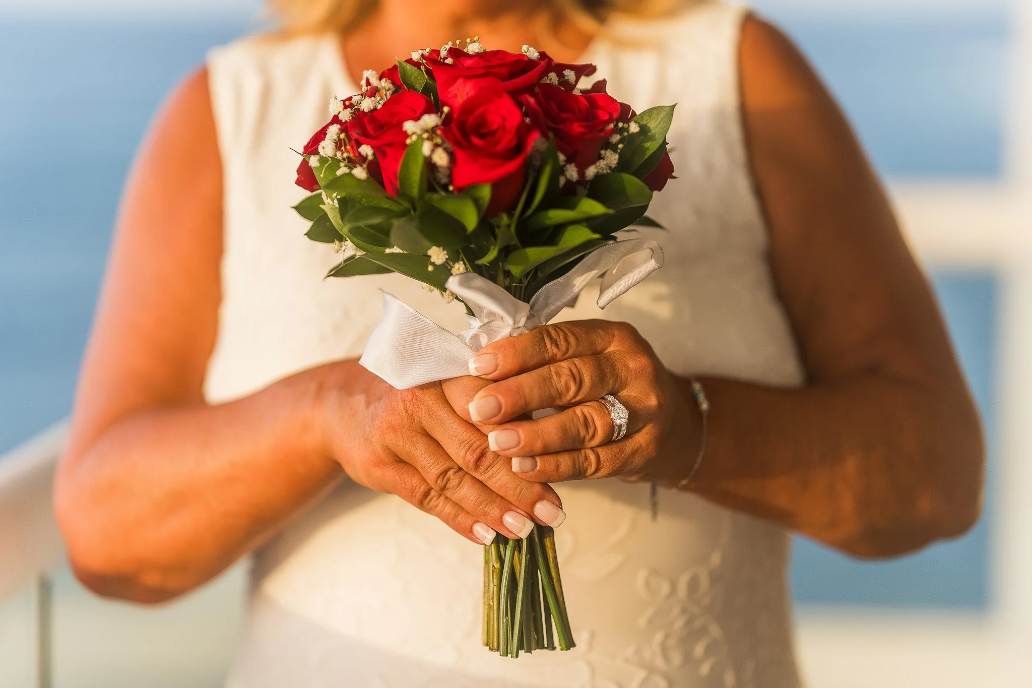 Bride at the Condado Vanderbilt Hotel during her elopement taken by a wedding photographer in Puerto Rico