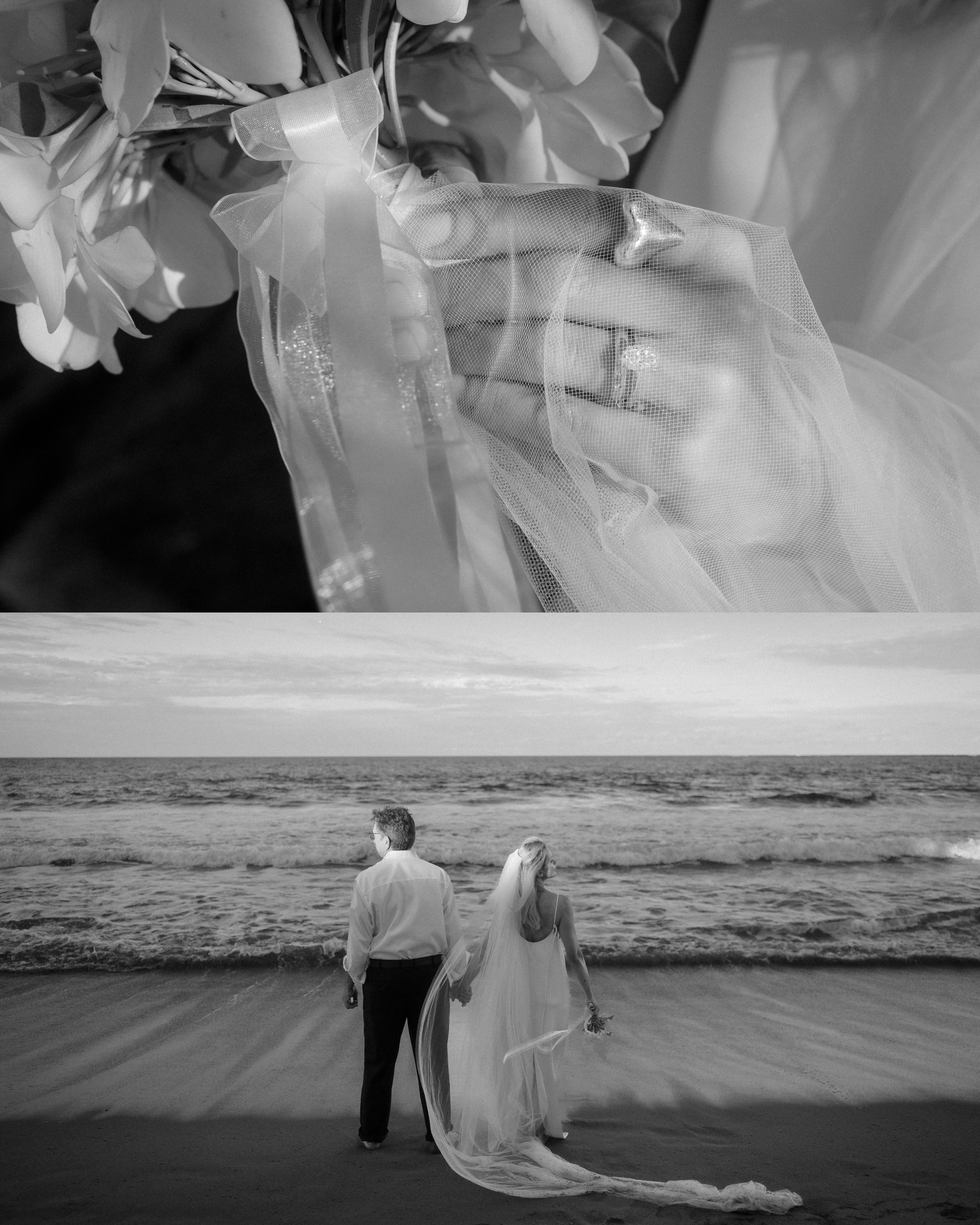 Beach elopement in Puerto Rico shot by a wedding photographer