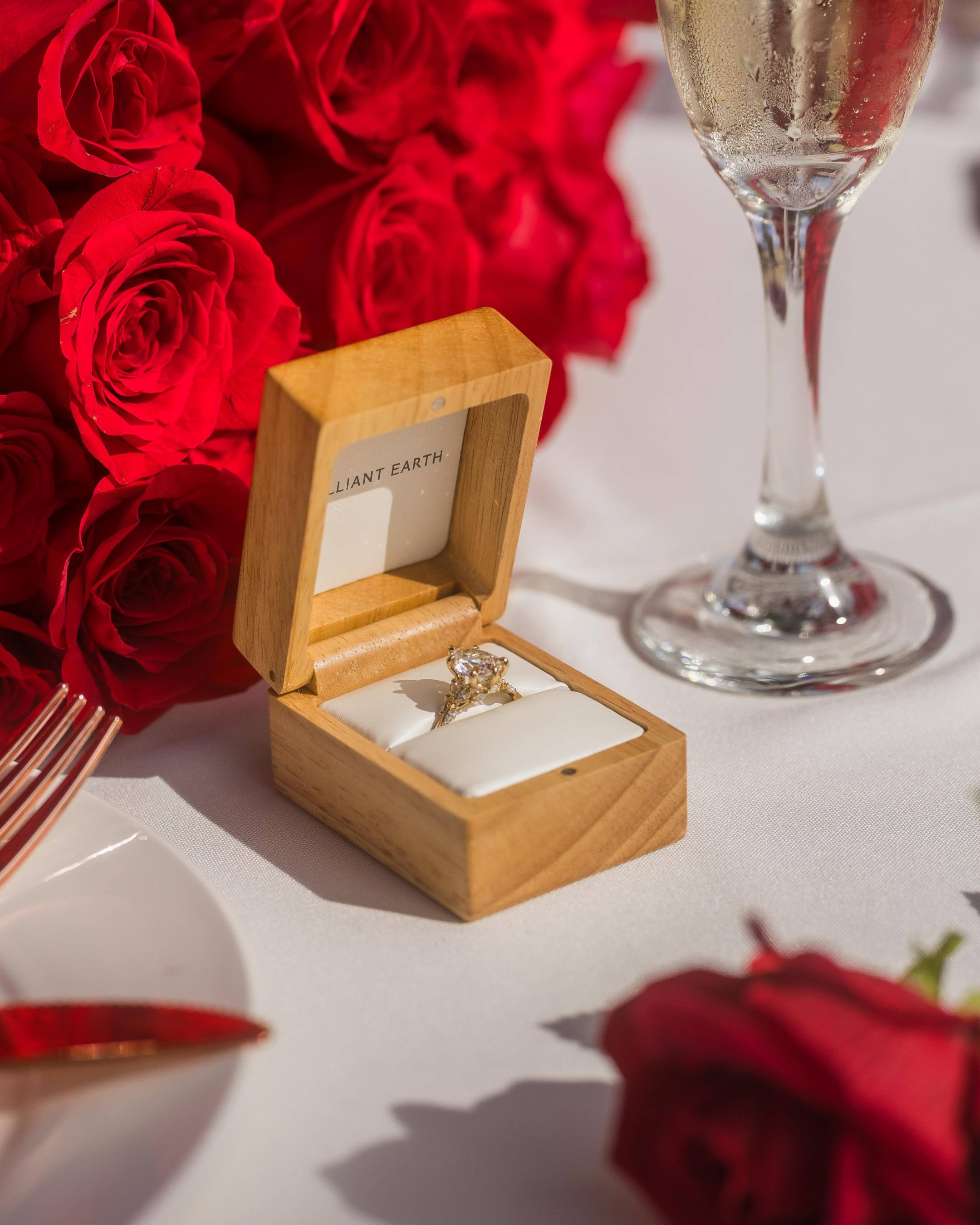 Engagement ring during a surprise marriage proposal in Puerto Rico