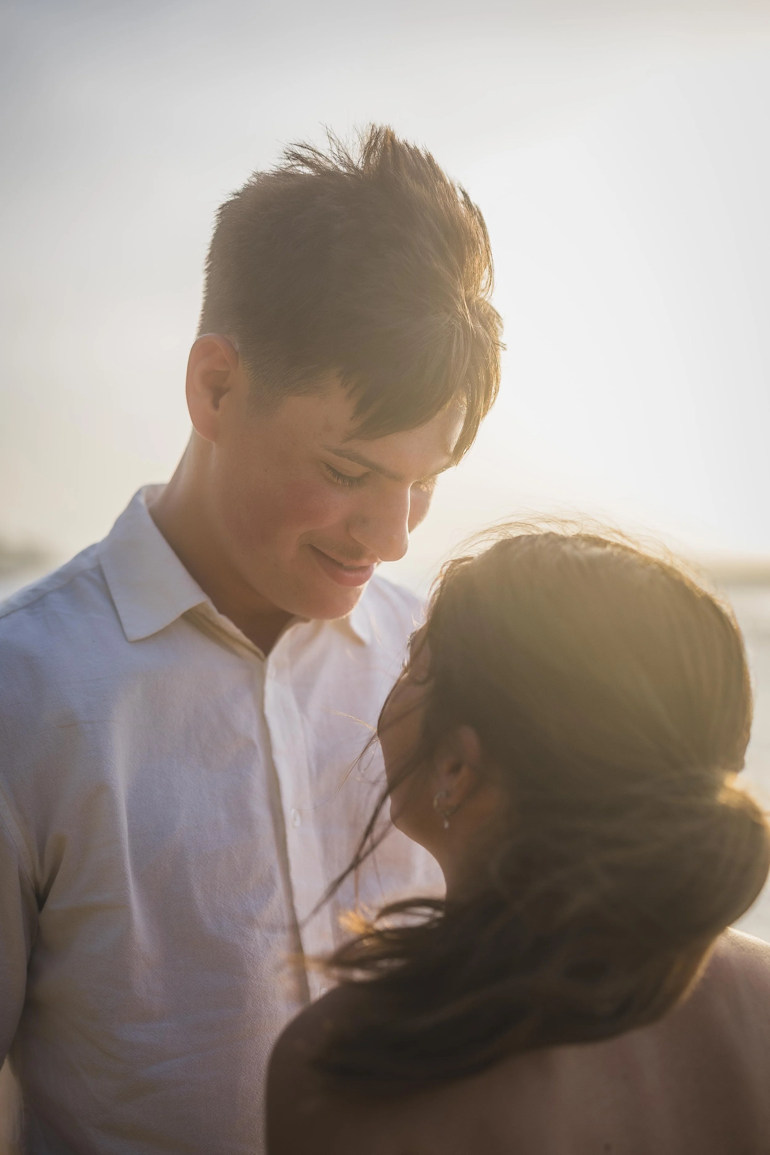 Portrait of a young man at Punta Borinquen Beach during a surprise marriage proposal in Puerto Rico